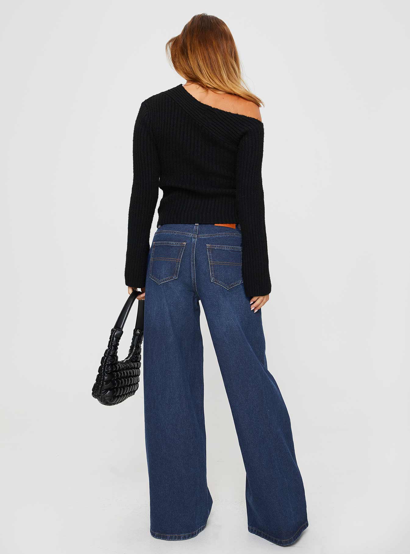 Naylor Wide Leg Jeans Mid Blue Denim Tall Cheap Sale Discounts