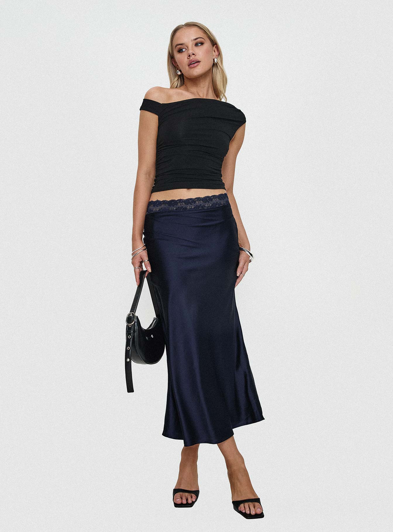 The Charmaine Maxi Skirt Navy Huge Surprise Cheap Pice