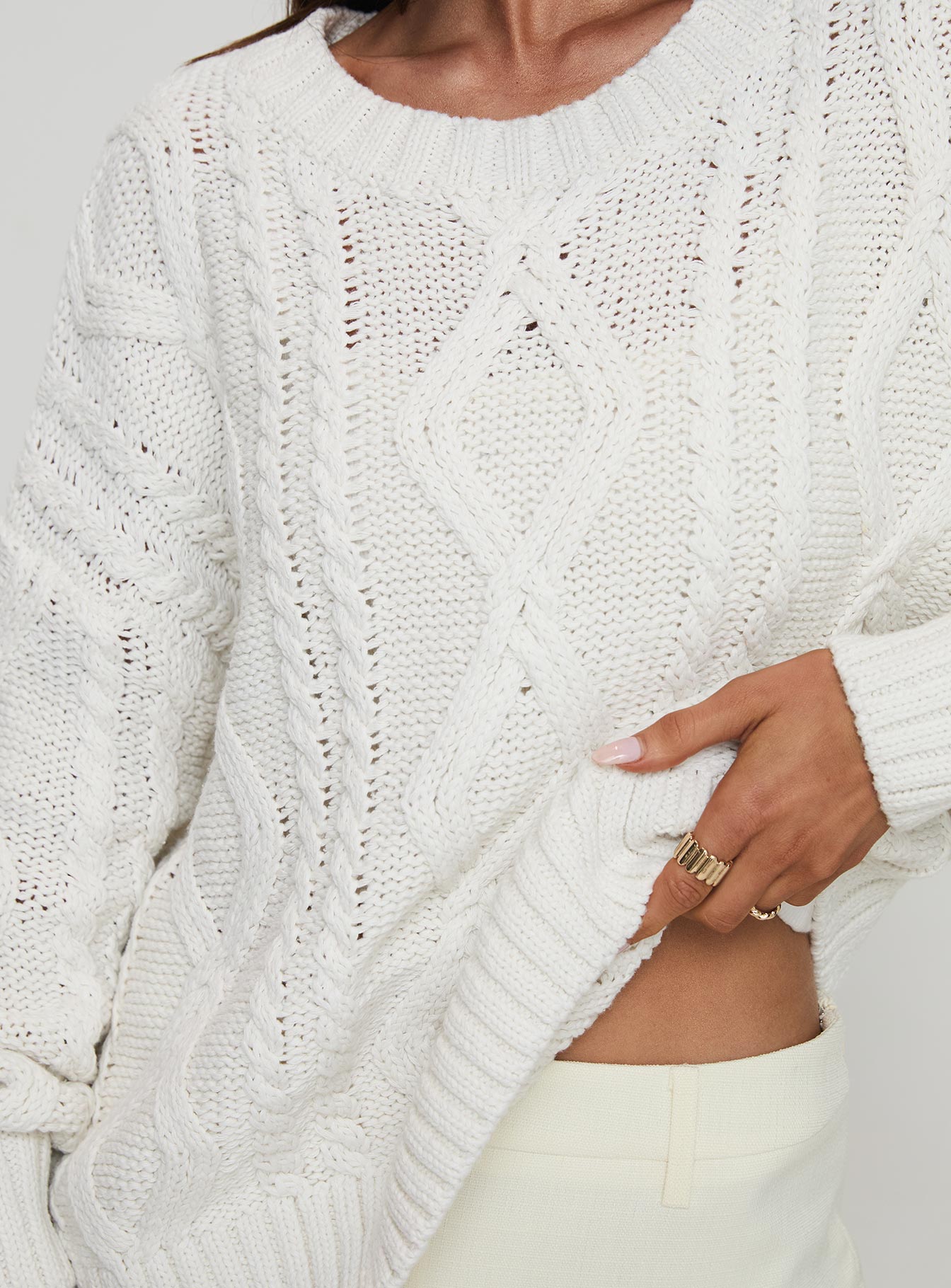 Anaya Oversized Sweater White Sale Real