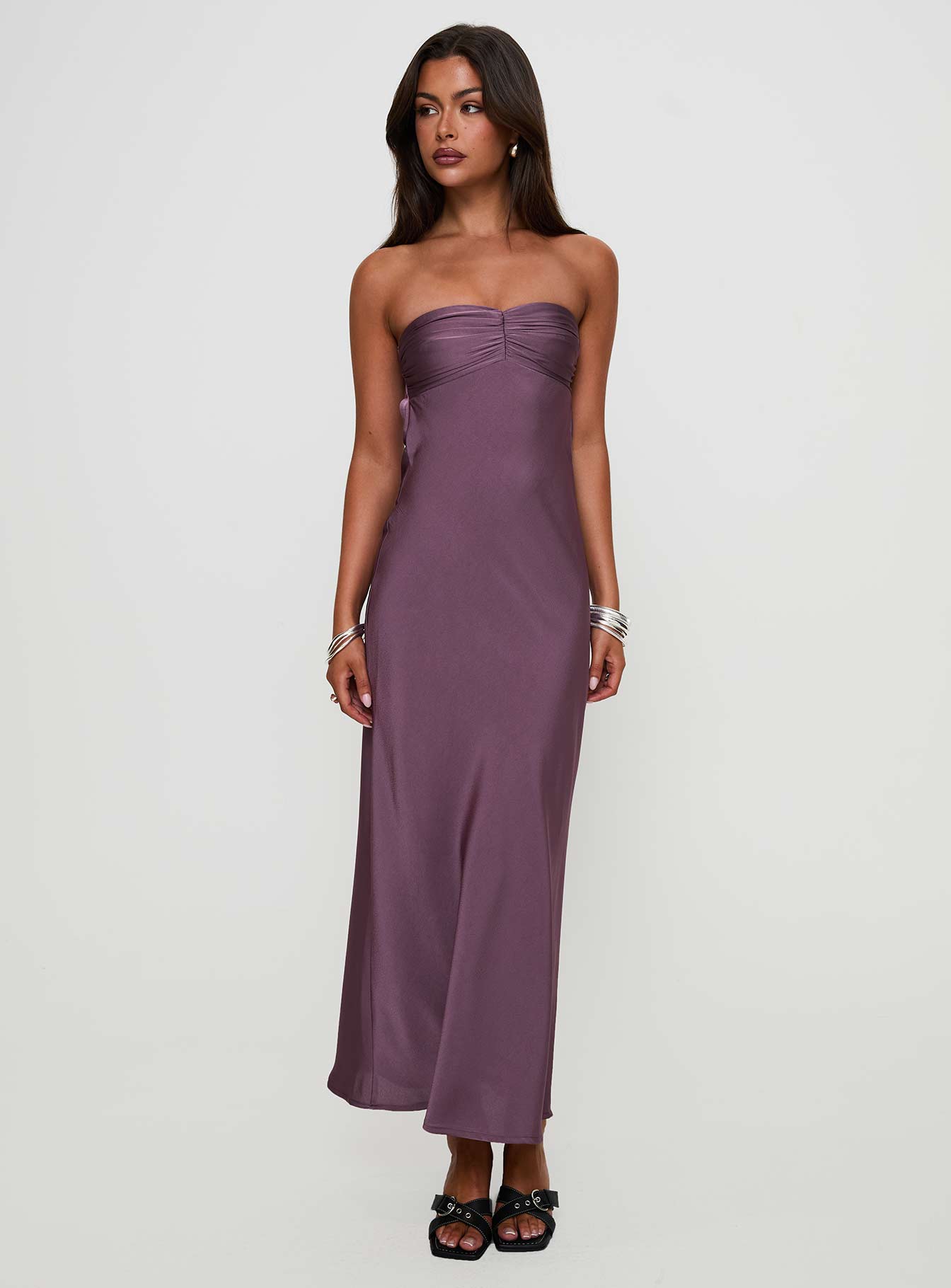 Maryska Strapless Maxi Dress Purple Cheap With Mastercard