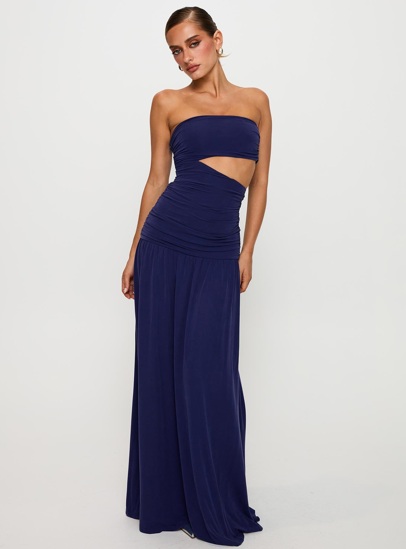 Grandeur Strapless Maxi Dress Navy Sale Wholesale Pice