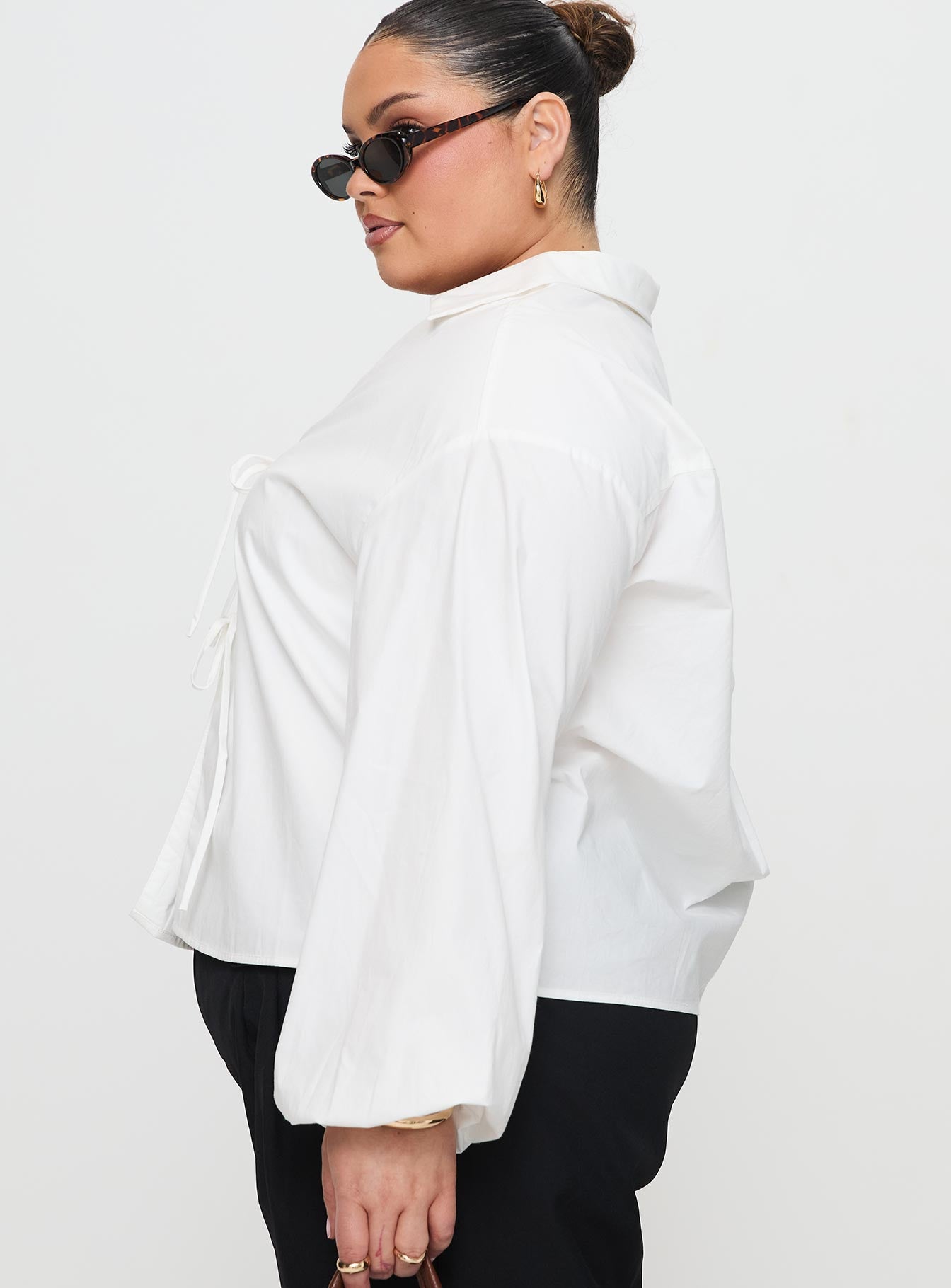 Rinon Long Sleeve Top White Curve Visit Online