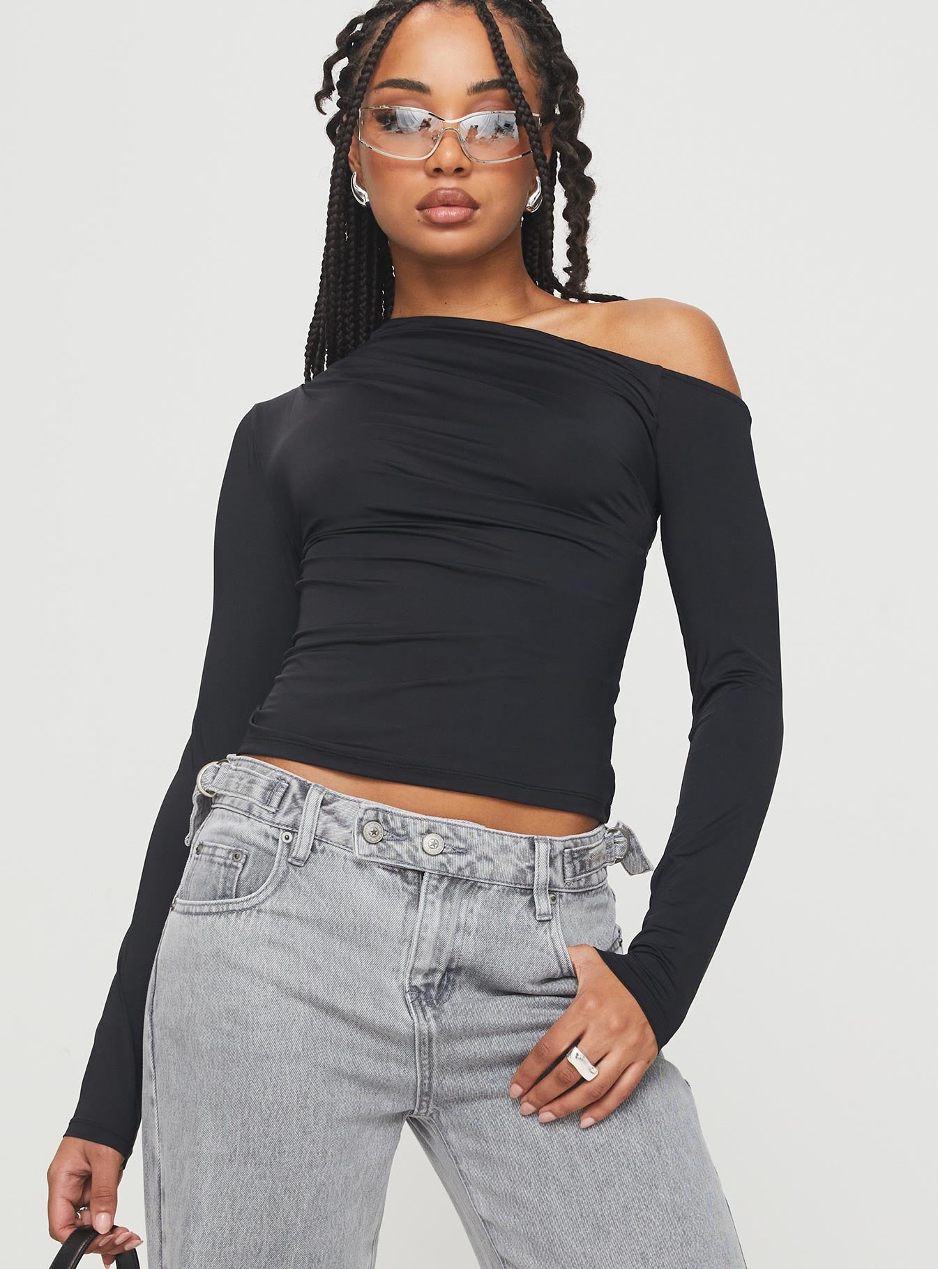 Lasharie Long Sleeve Top Black Buy Cheap Big Sale