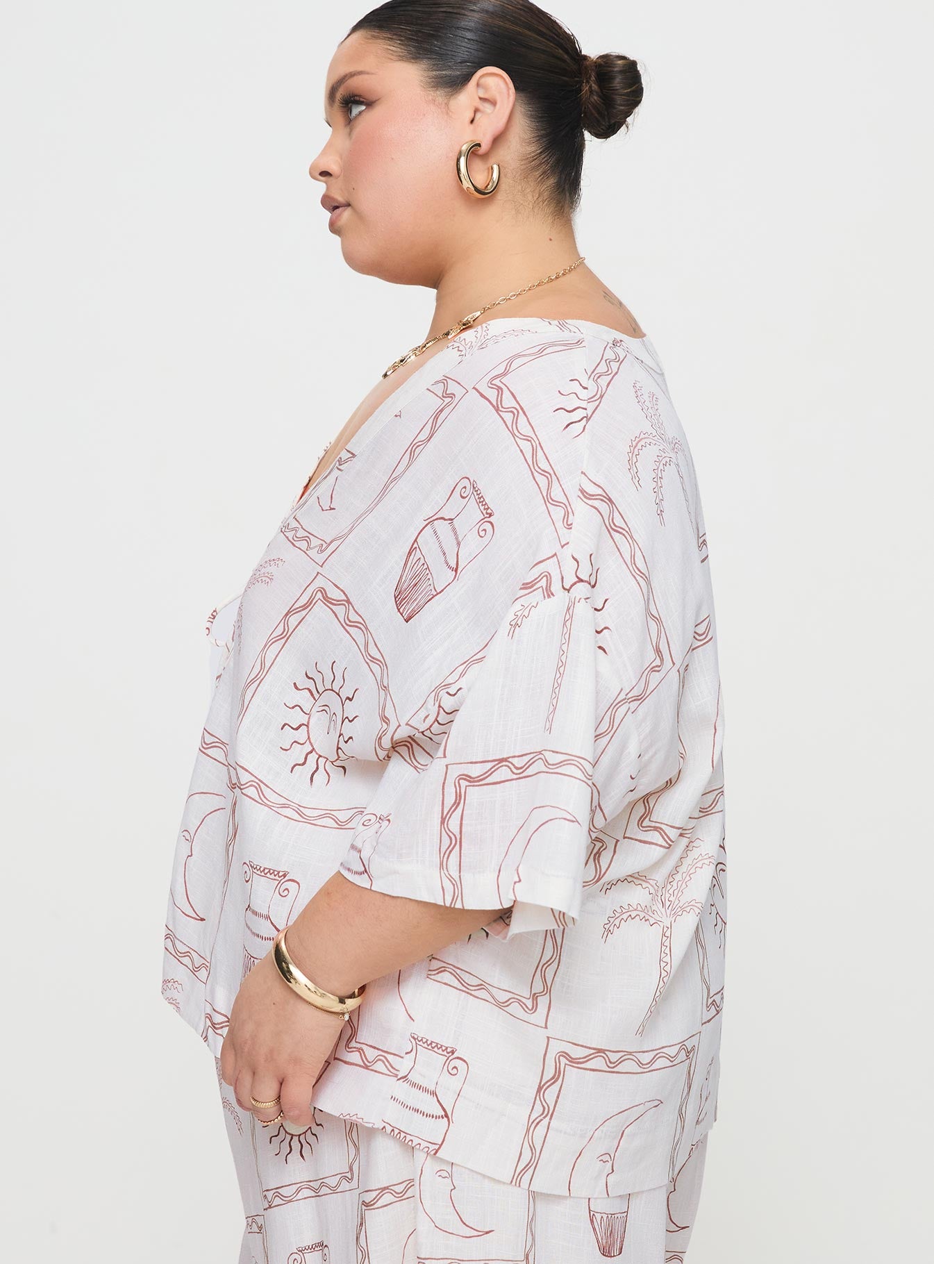 Sun Dream Shirt Cream / Multi Curve Sale Browse