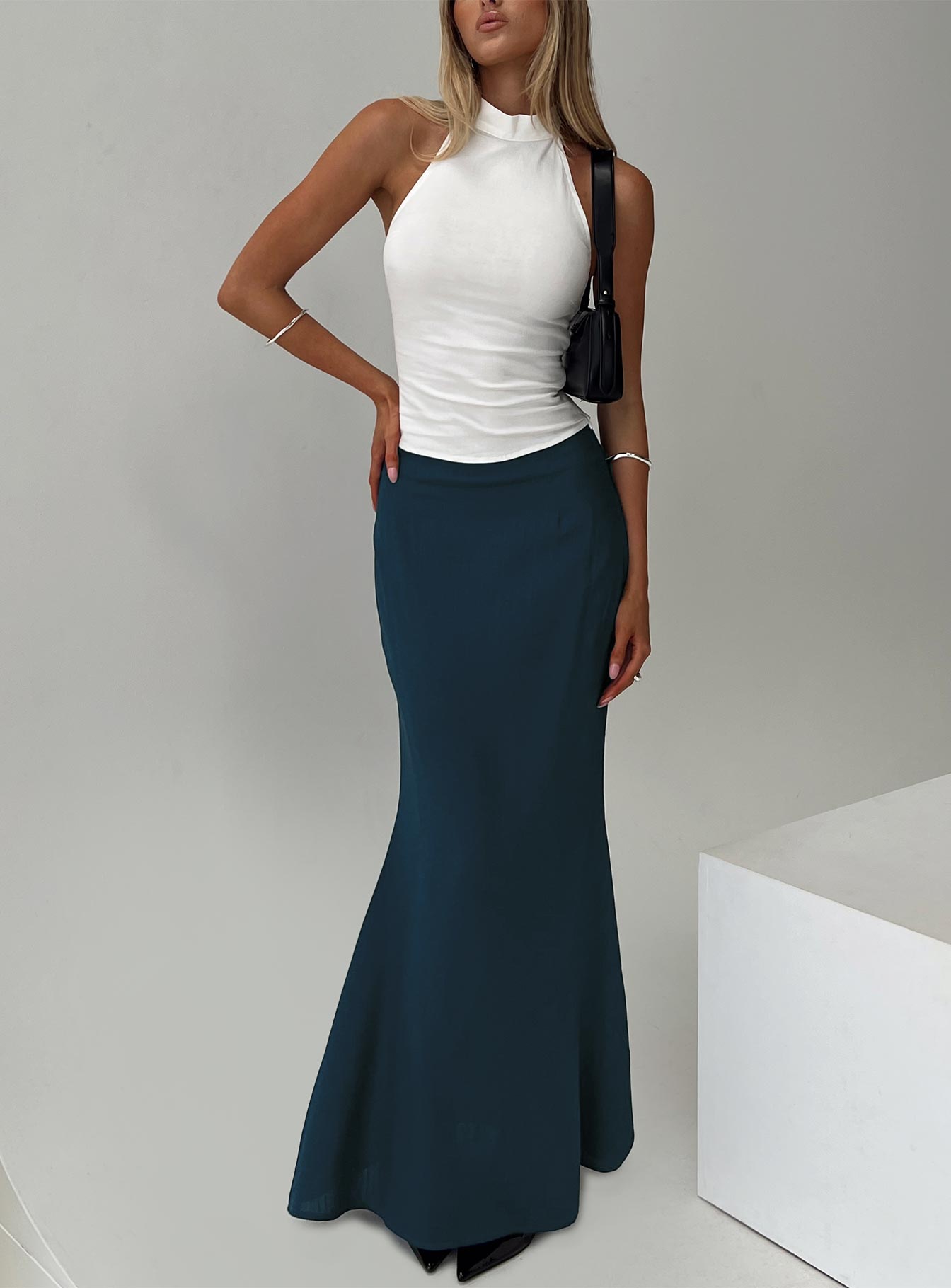 Sophia Maxi Skirt Navy Official Site