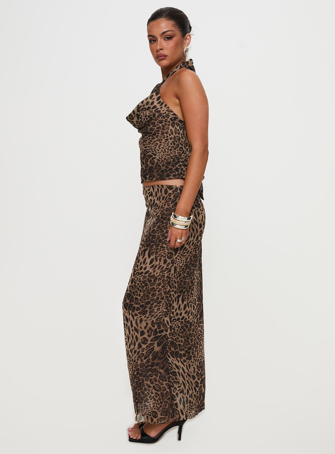 Eleganza Maxi Skirt Leopard Get To Buy Sale Online