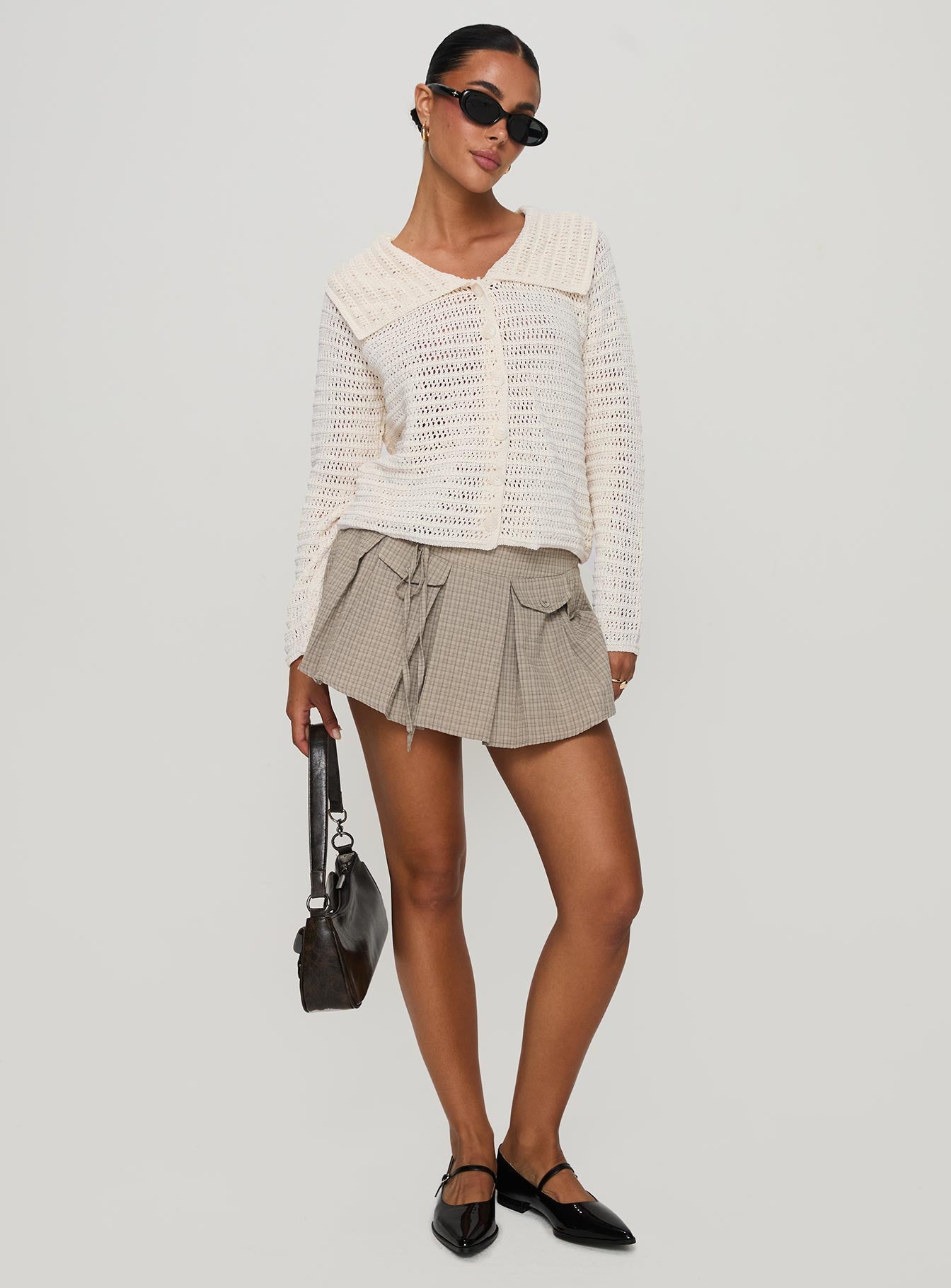 Tuscon Crochet Sweater White Cheap Shop