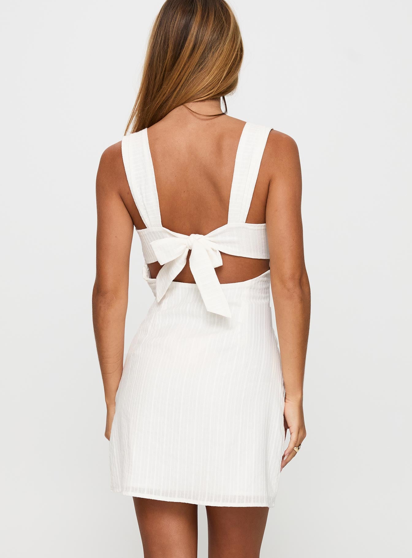 Anyone But You Mini Dress White Clearance Choice