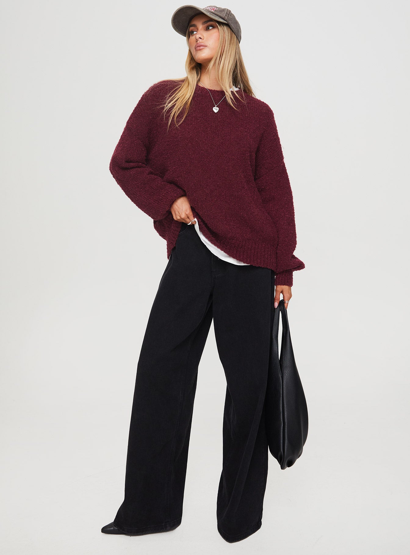 Niomie Knit Sweater Burgundy Cheap Store