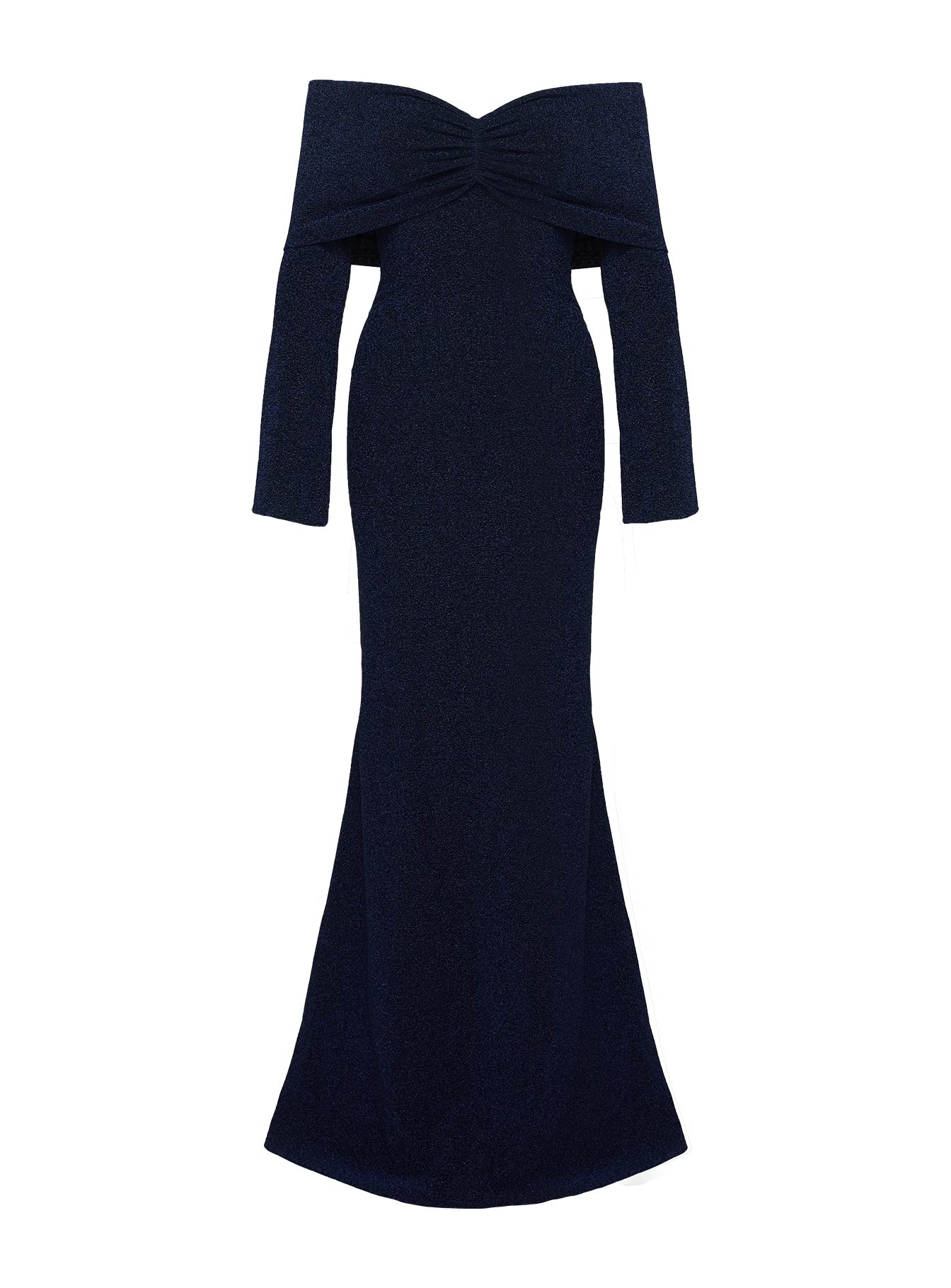 Cecilia Off The Shoulder Maxi Dress Navy Outlet Hot Sale