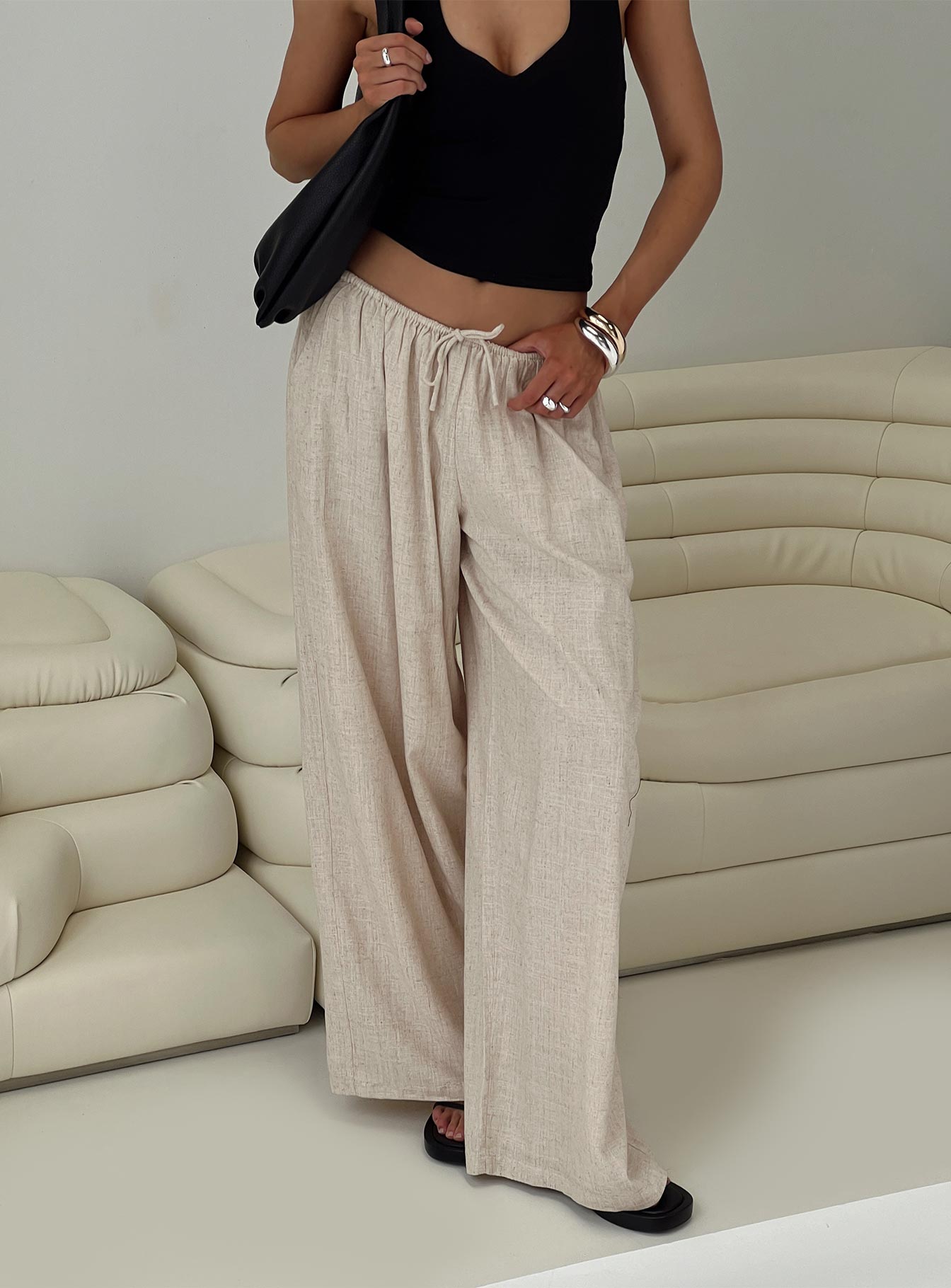 Beach Comber Linen Pant Beige Wide Range Of Online