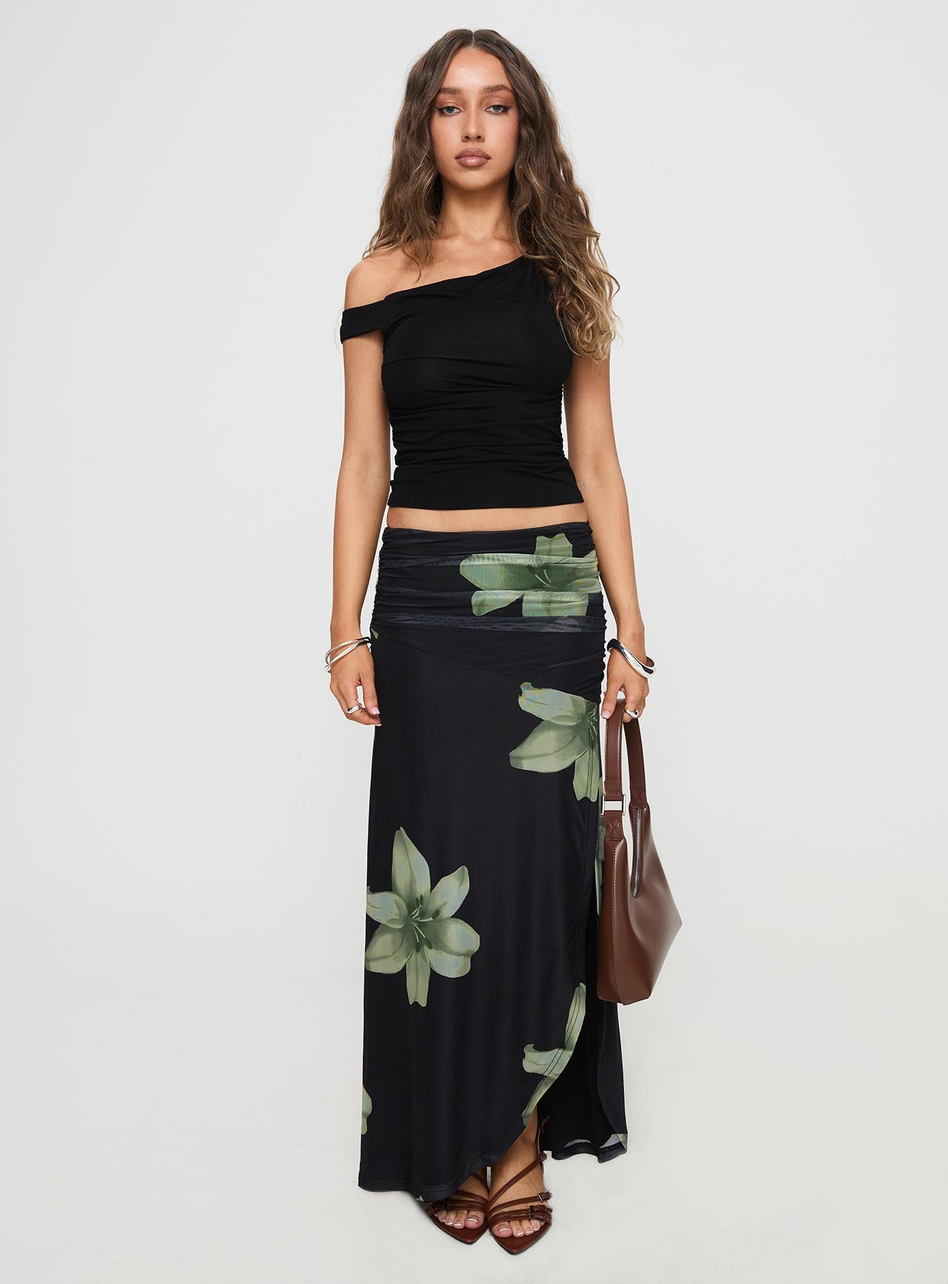 Cooperi Maxi Skirt Black Floral Best Place For Sale