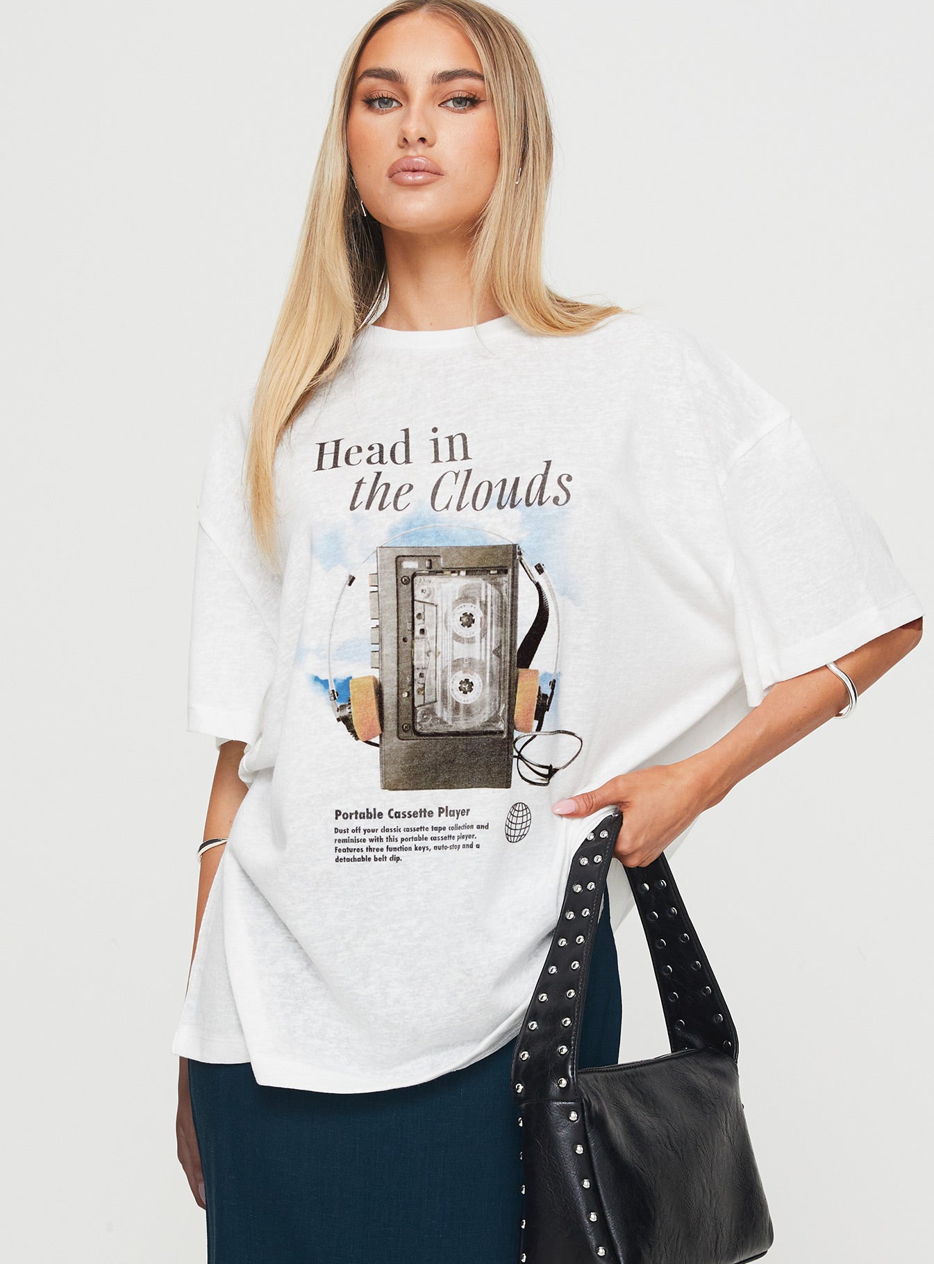 Cloud Cassette Oversized Tee White Best Wholesale Cheap Pice