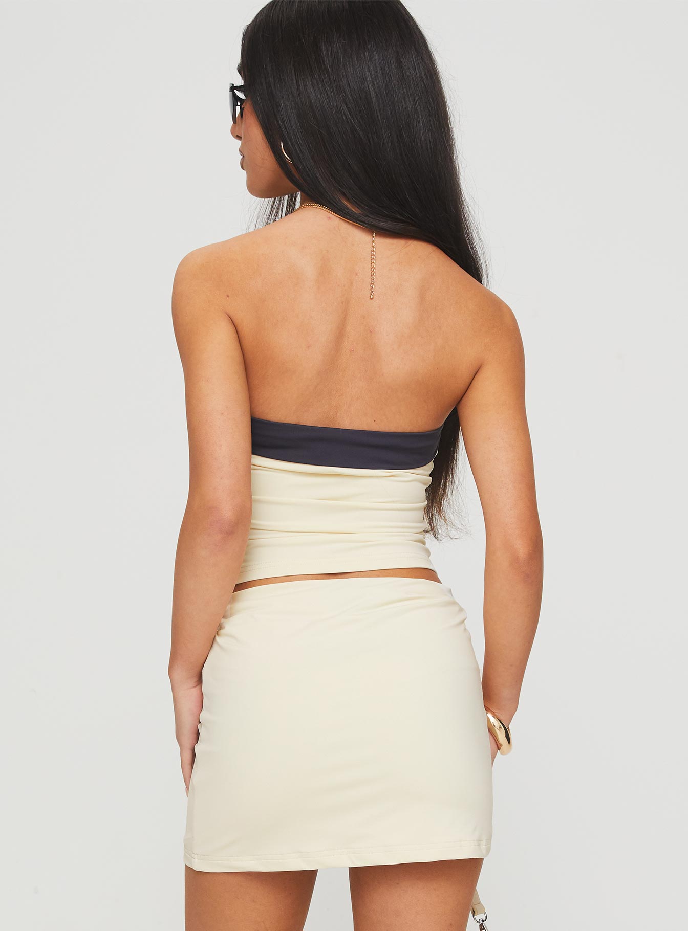 Team Strapless Top Cream Original Online