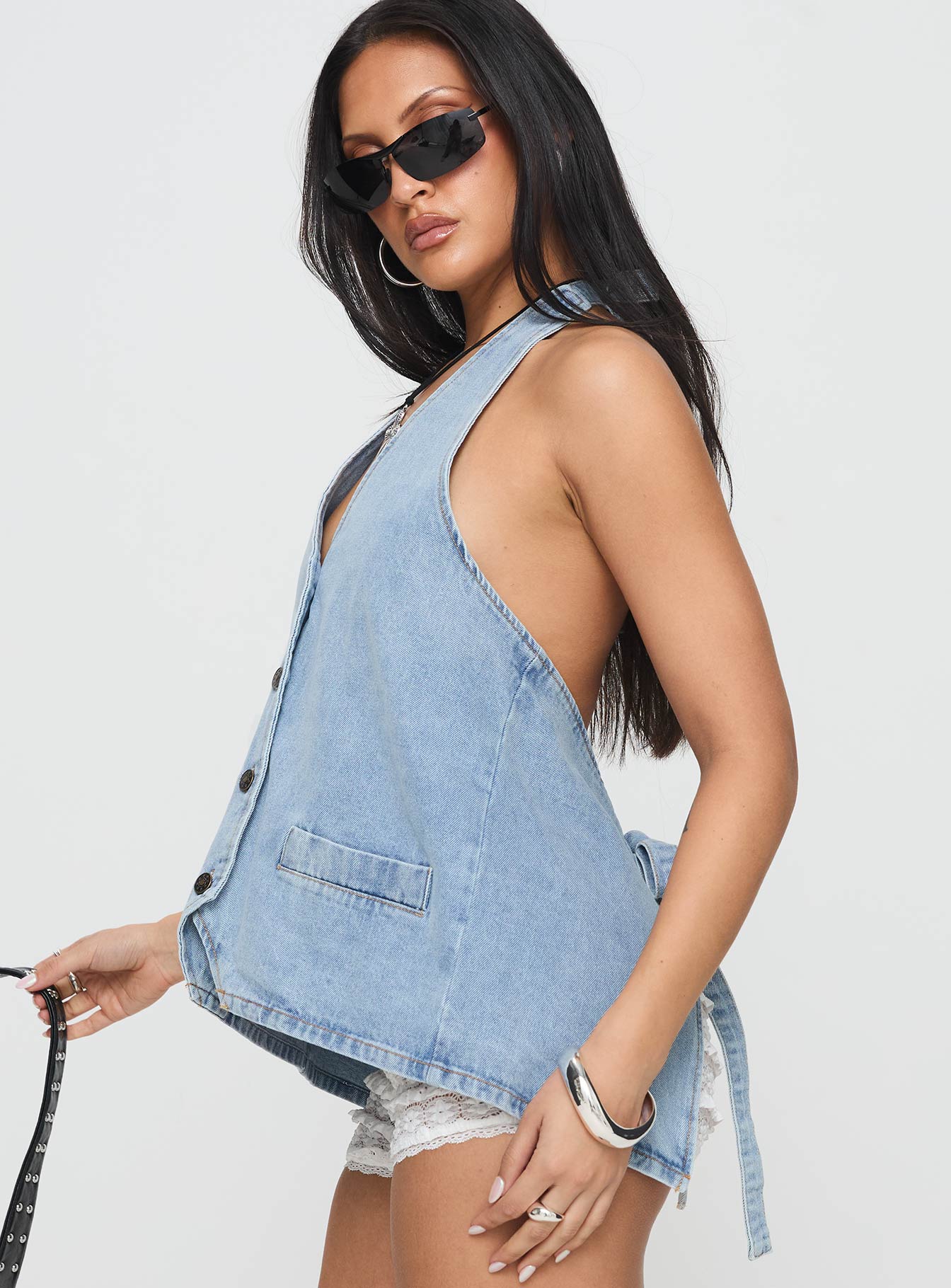 Hills Halter Washed Blue Cheap Sale Sast