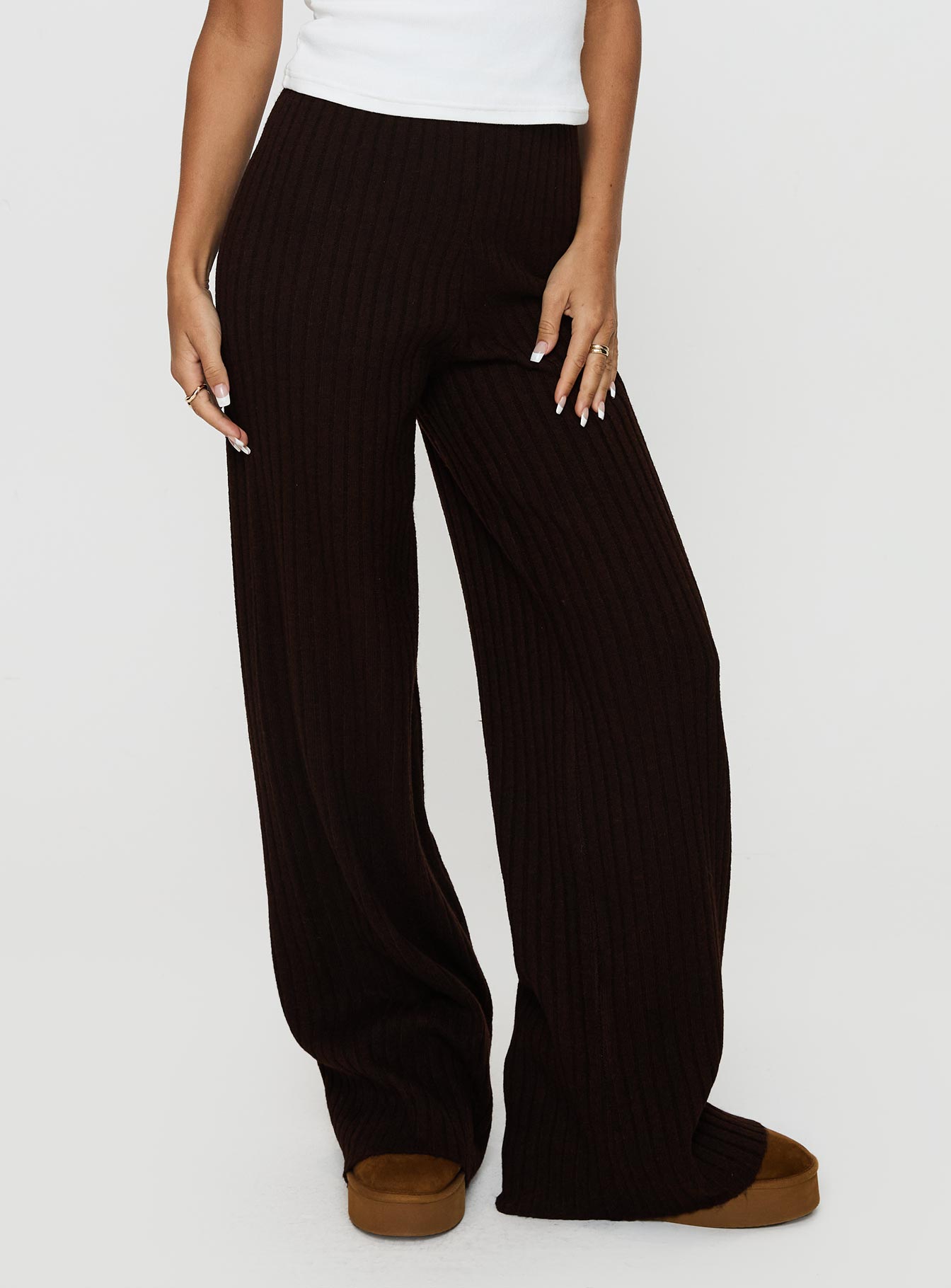 Montana Knit Pants Chocolate Brown Inexpensive