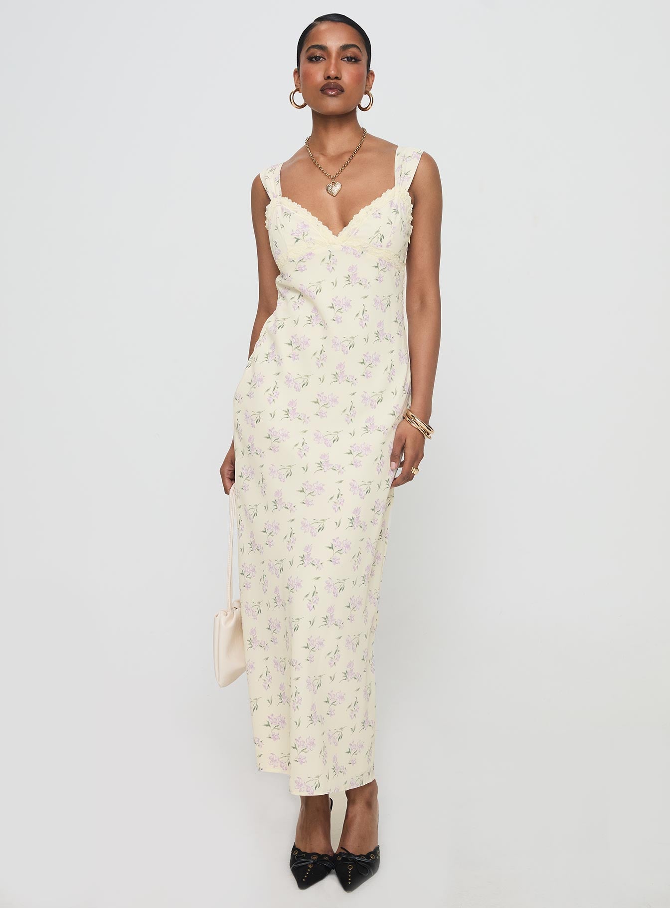 Fernwood Maxi Dress Yellow Floral Cheap Sale Finishline