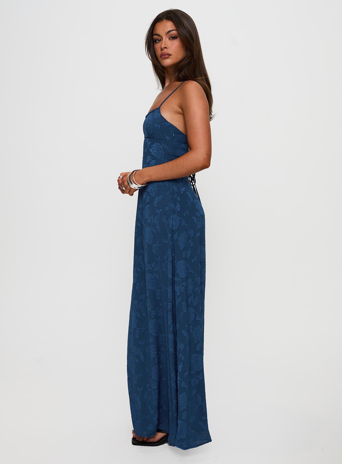 South Of France Maxi Dress Navy Excellent Online