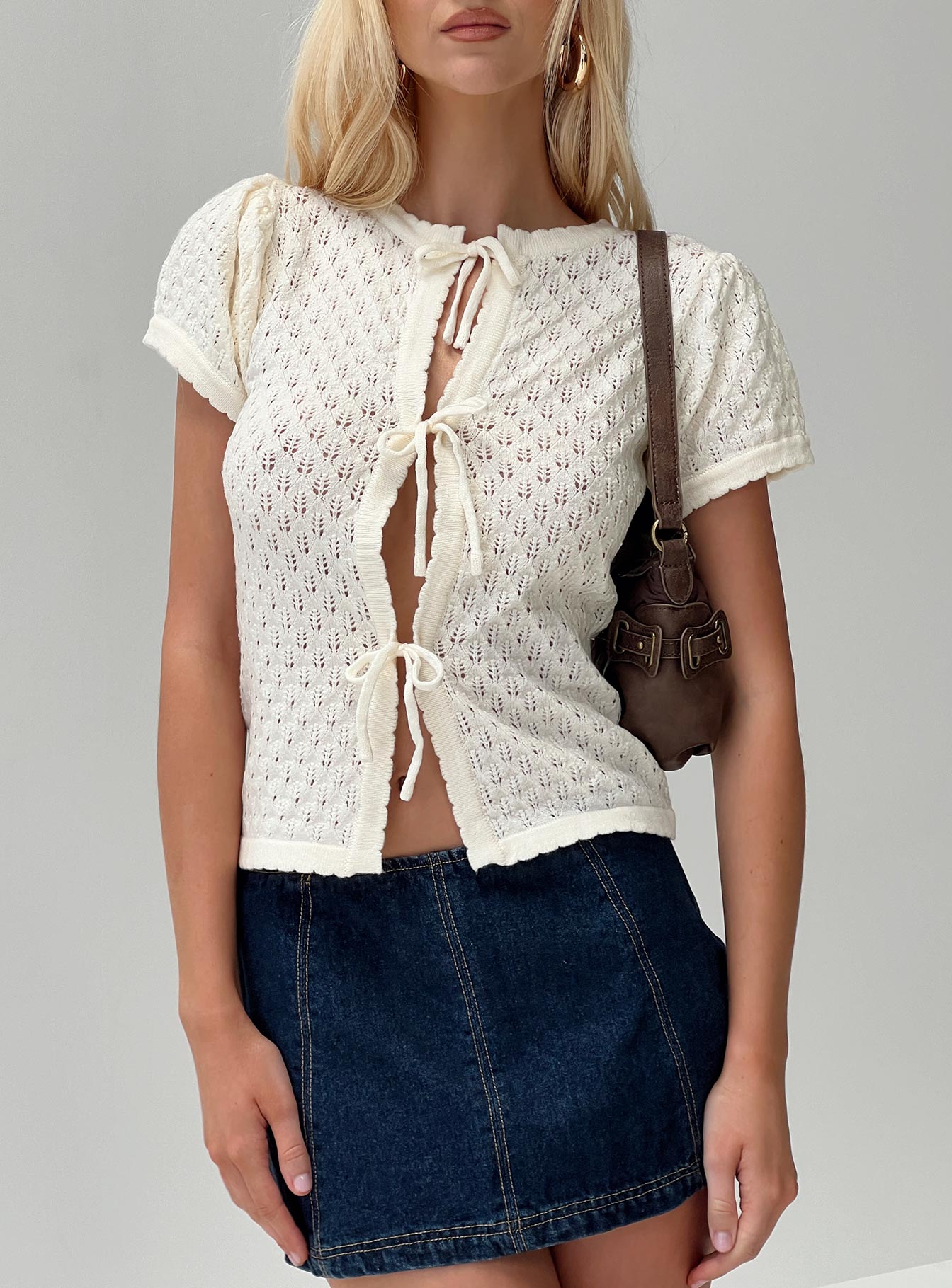 Mari Knit Top Cream Marketable Online