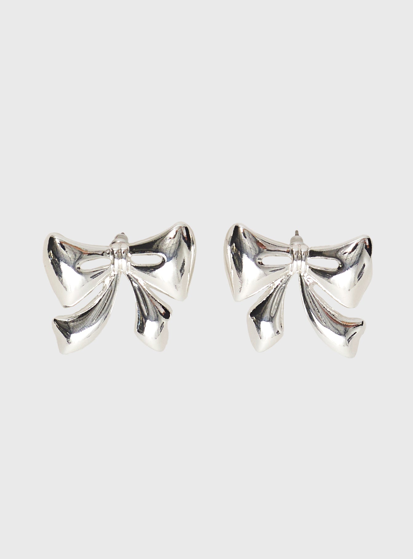 Make Believe Bow Earrings Silver Largest Supplier Online