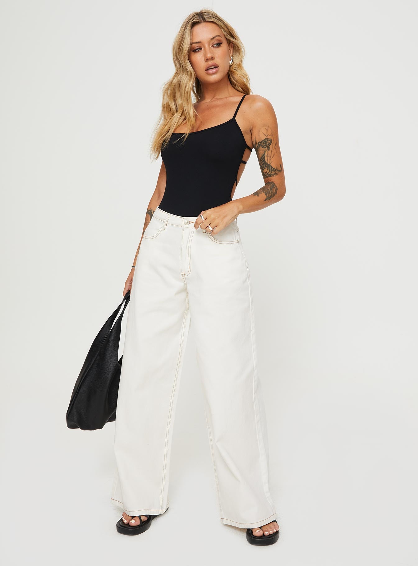 Naylor Wide Leg Jeans Cream Tall Best Wholesale Sale Online