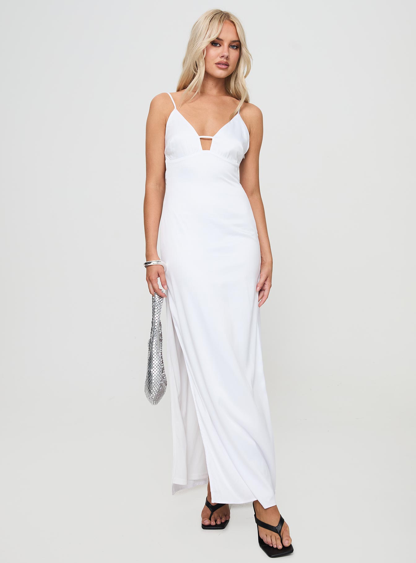 Atheria Maxi Dress White Free Shipping Browse