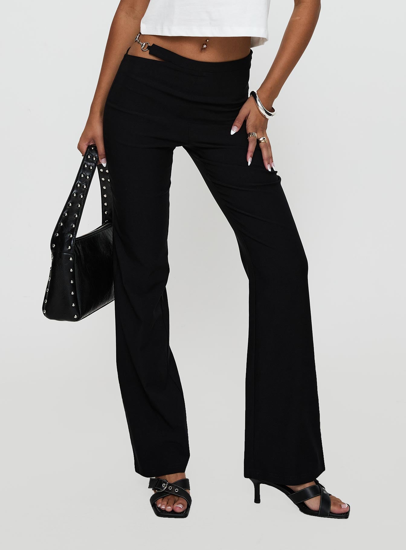 Eyes On You Flare Pants Black Sale New Styles