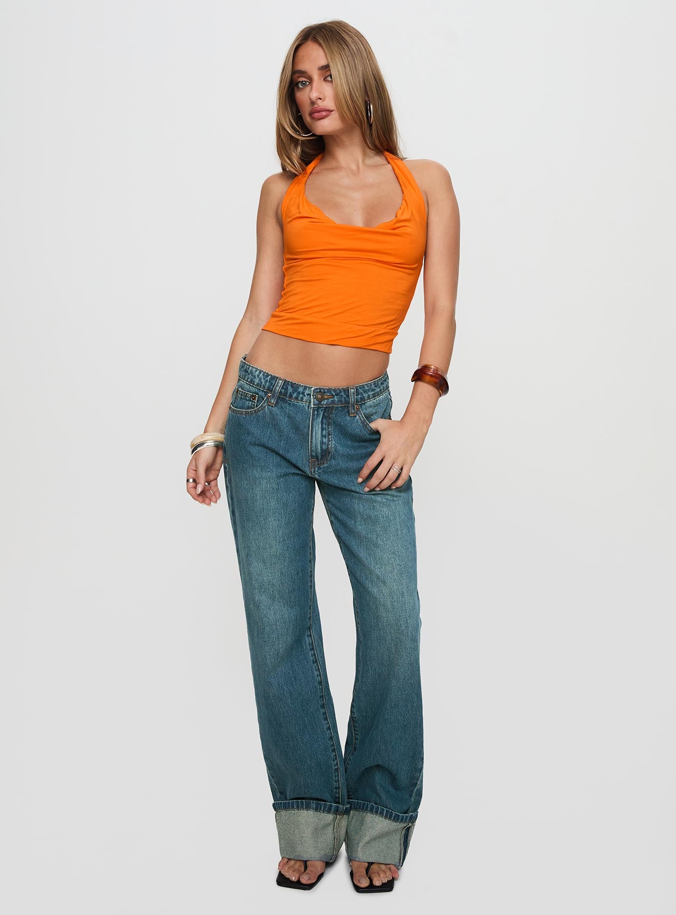 Irina Multi-wear Top Orange Free Shipping Hot Sale