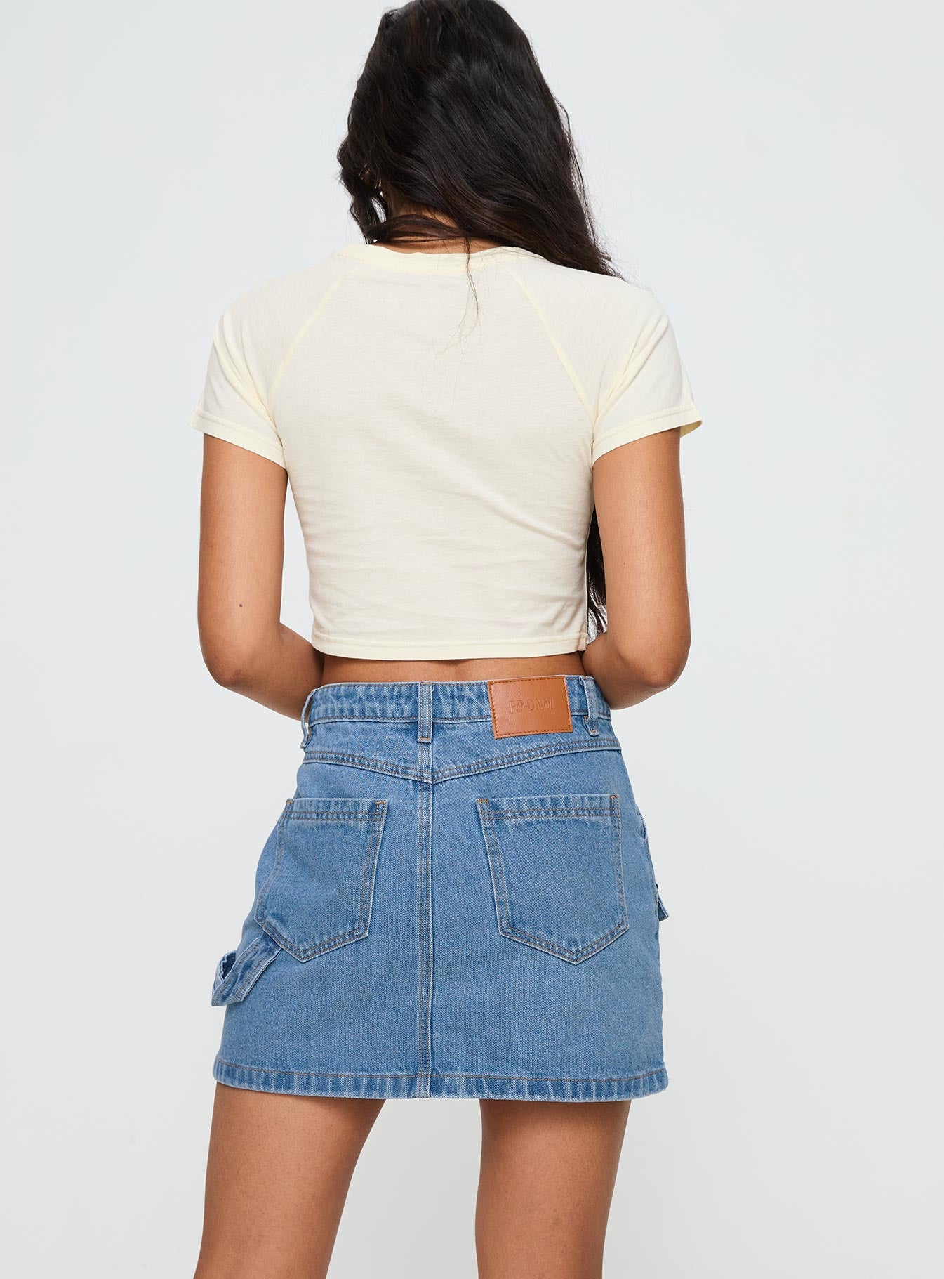 Chillders Denim Mini Skirt Mid Wash Tall Free Shipping Supply