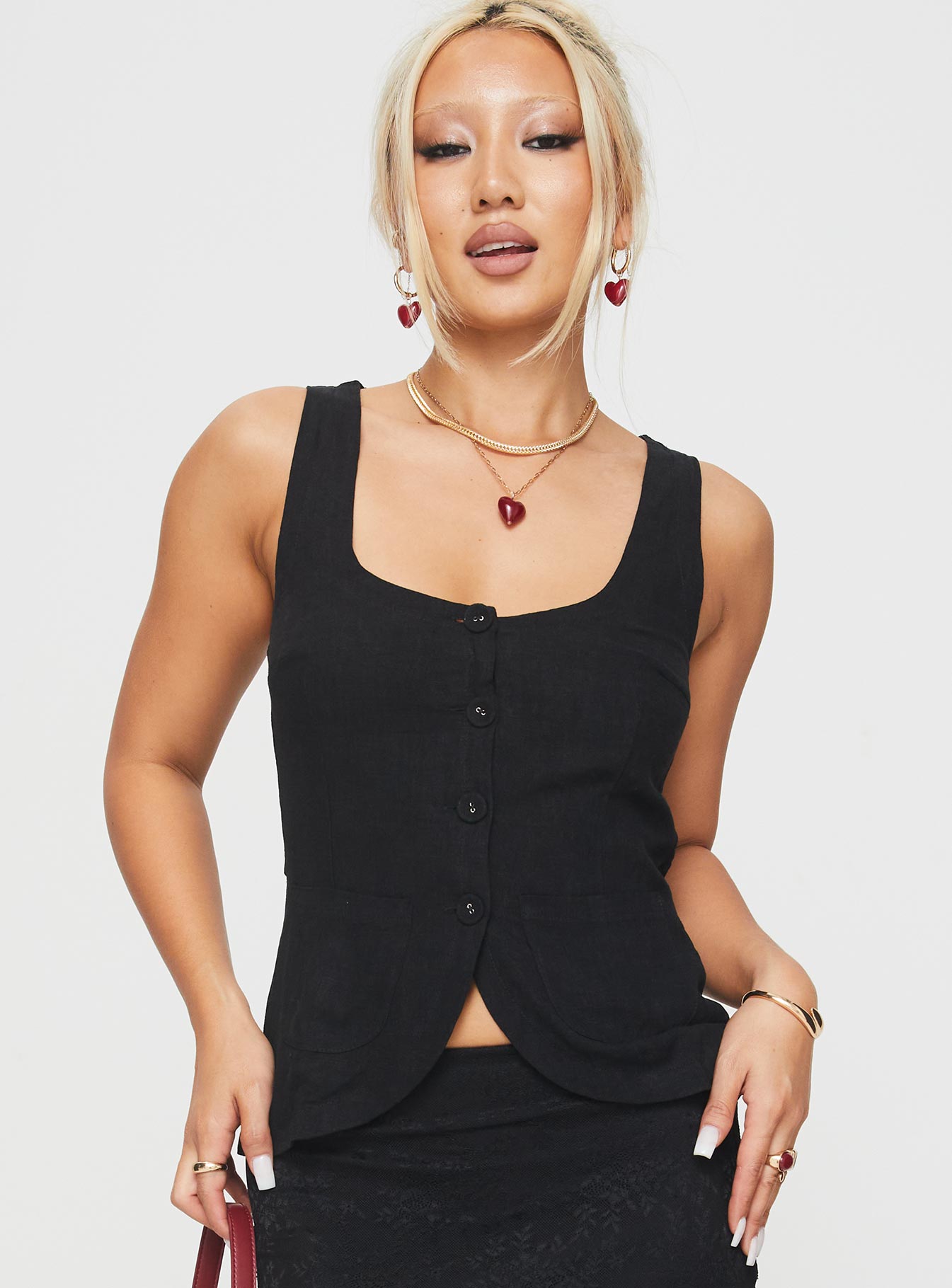 Spirito Vest Top Black Outlet Brand New Unisex