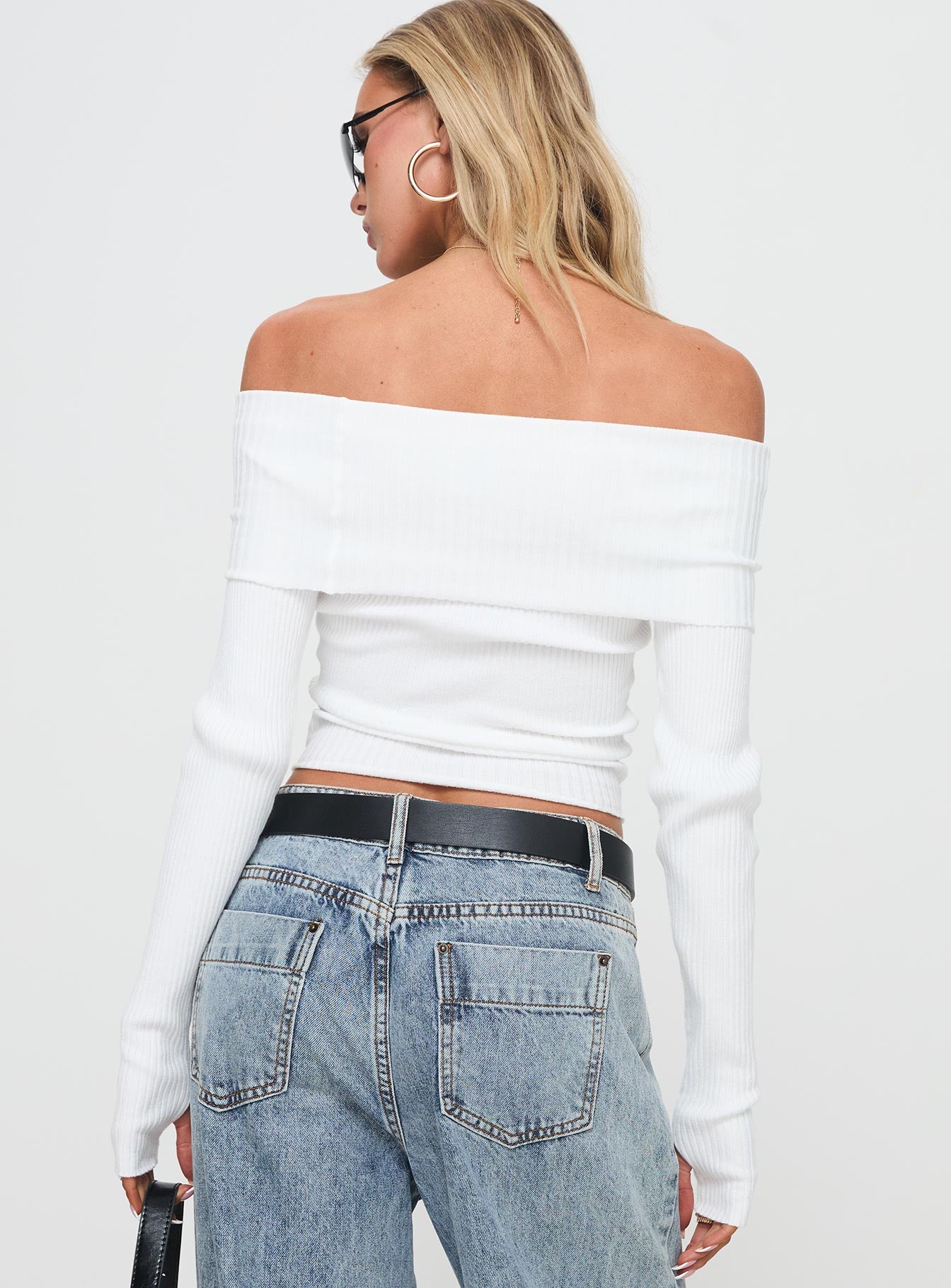 Morley Off Shoulder Sweater White 2025 Newest Cheap Online