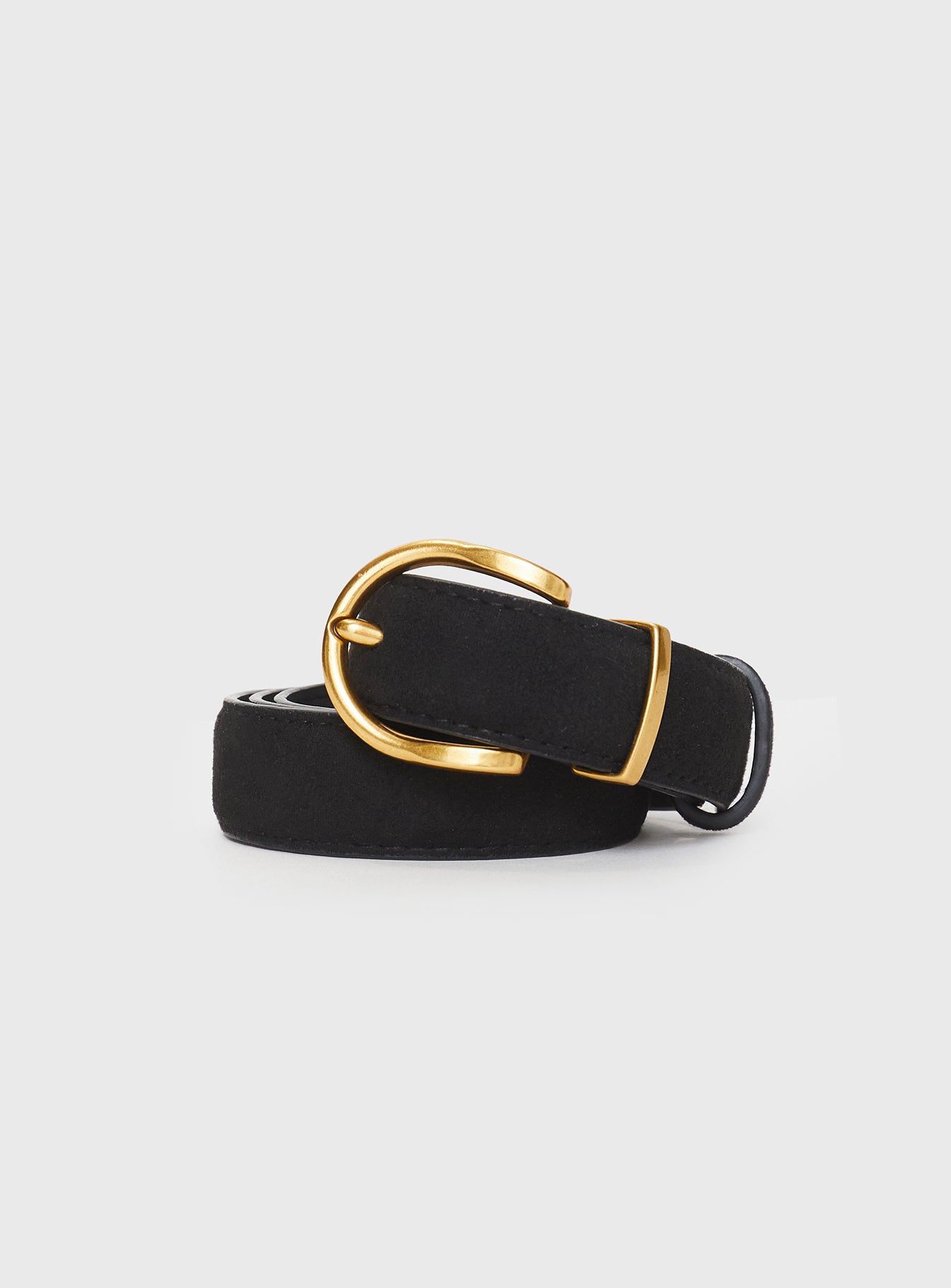 Jaslynn Faux Suede Belt Black Excellent