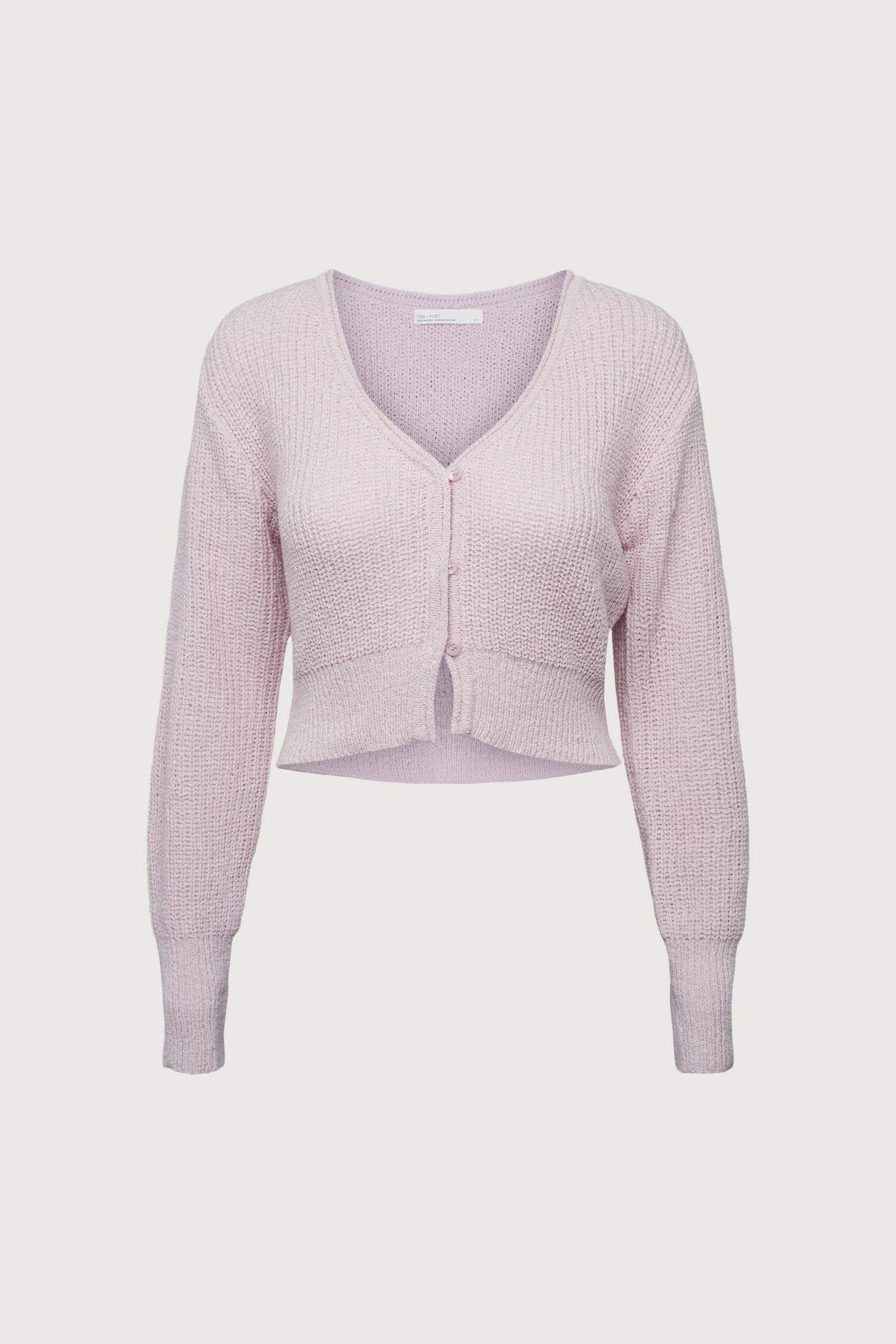 RIBBED BUTTON-FRONT CROPPED CARDIGAN Limited Edition