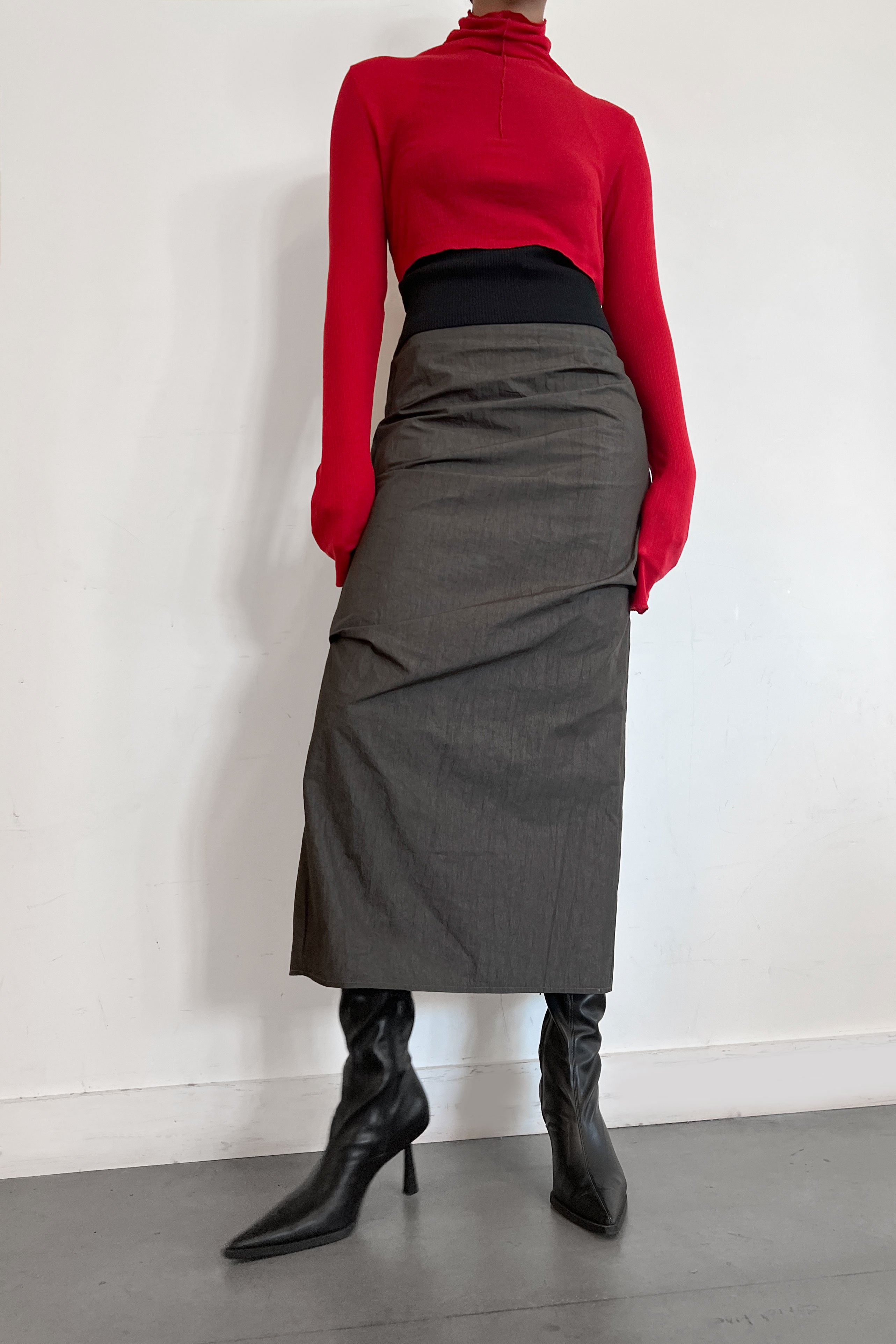 MIDI NYLON PENCIL SKIRT Outlet Newest