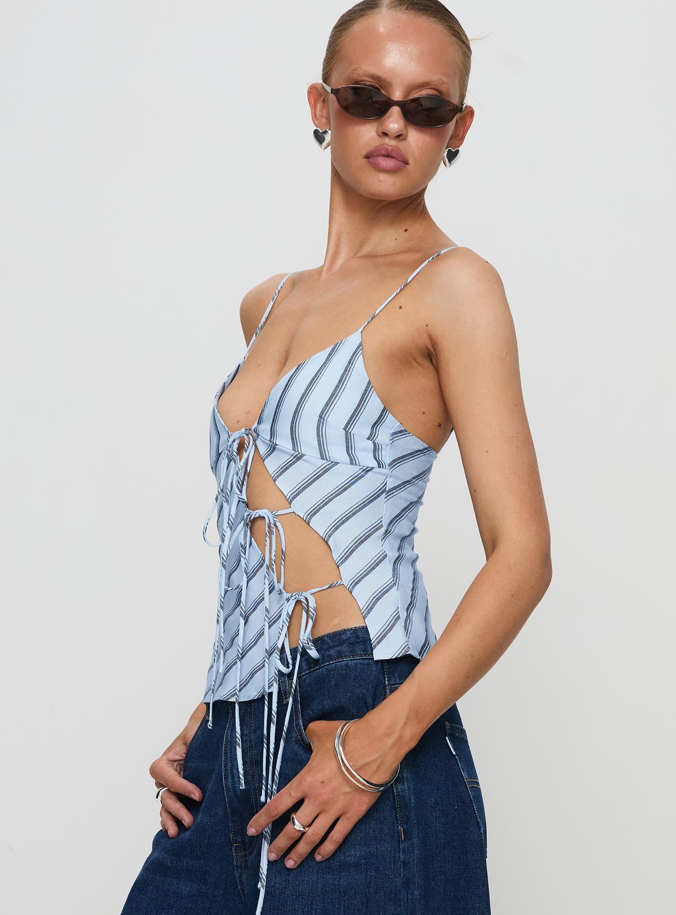 Mariah Top Blue Stripe Buy Cheap Low Shipping