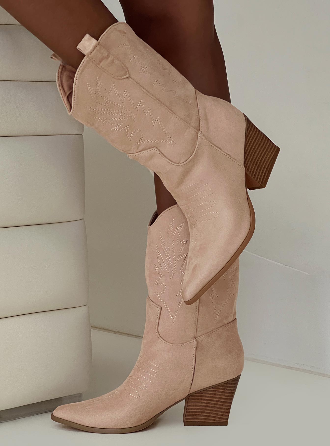 Jessie Cowboy Boots Beige Discount Best Pices