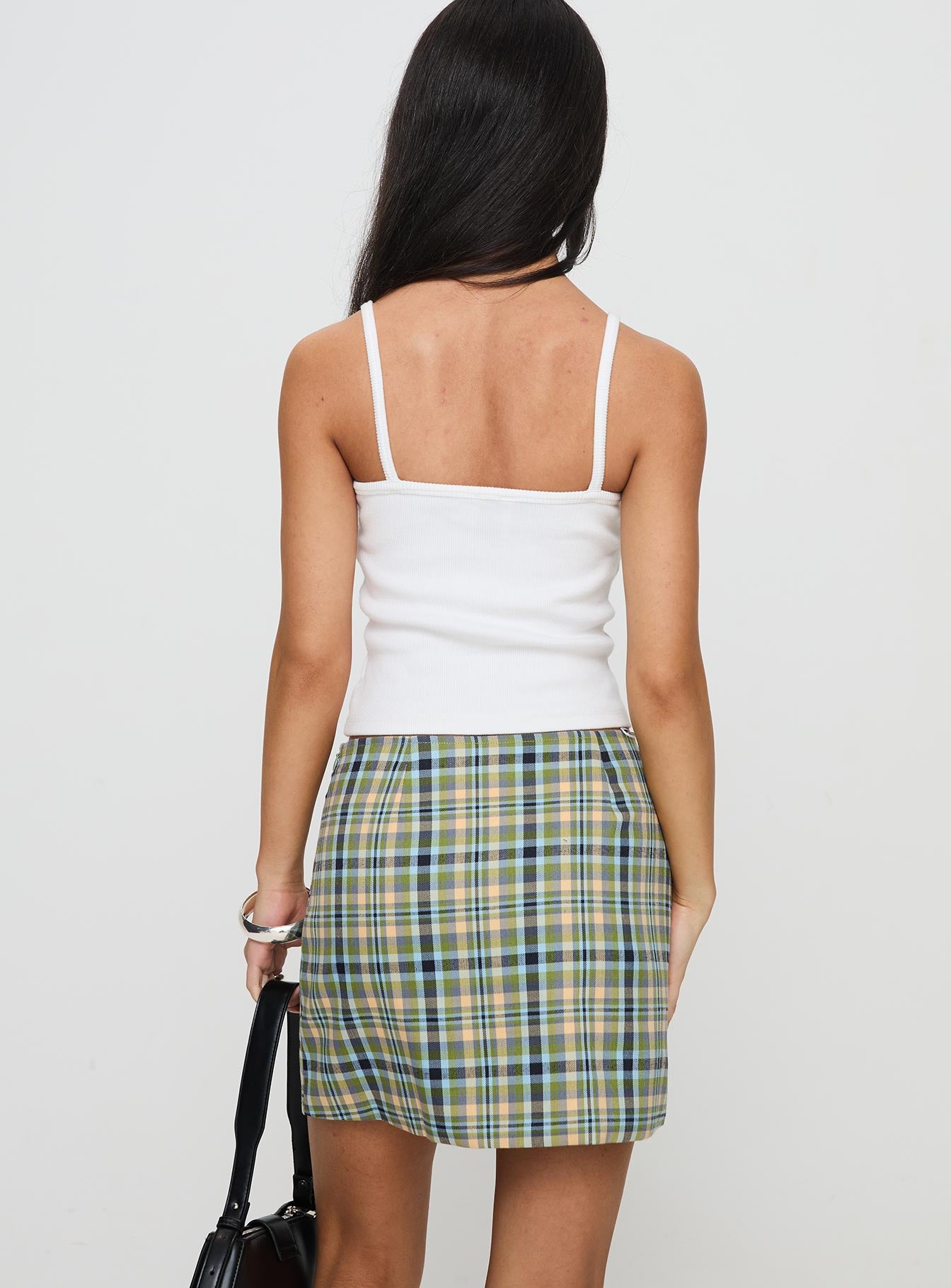 Jacklin Mini Skirt Multi Check Sale Tumblr