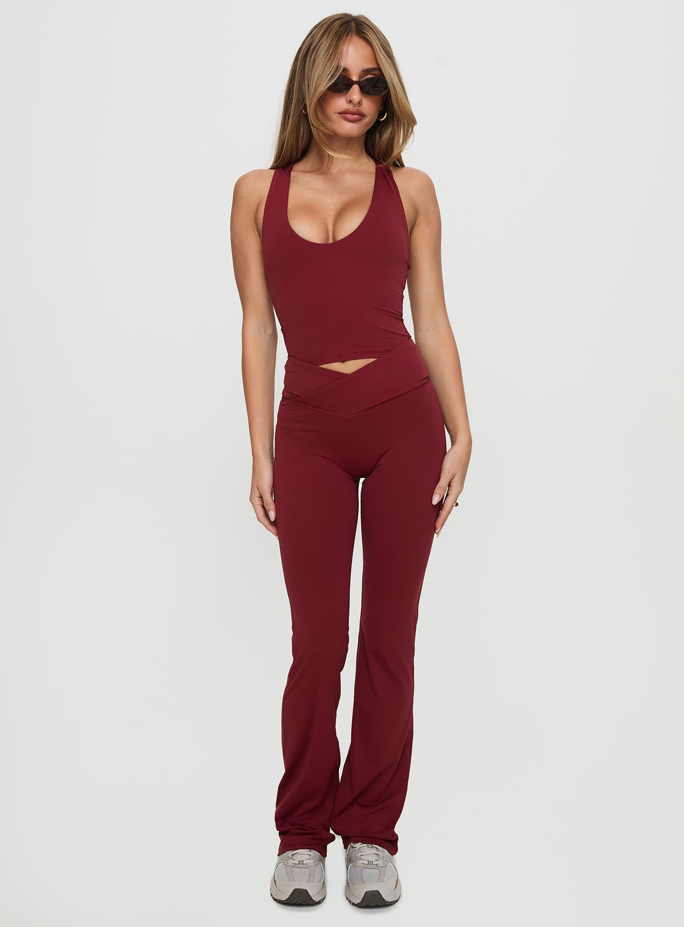 Sunday Session Active Flare Leg Pant Red Very Cheap