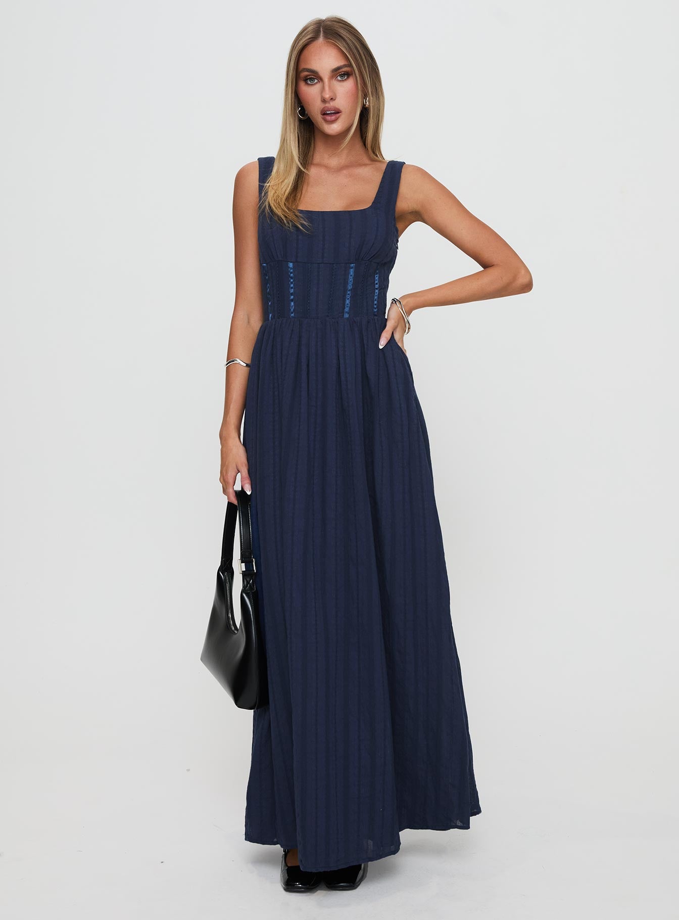 Lorinda Maxi Dress Navy Best