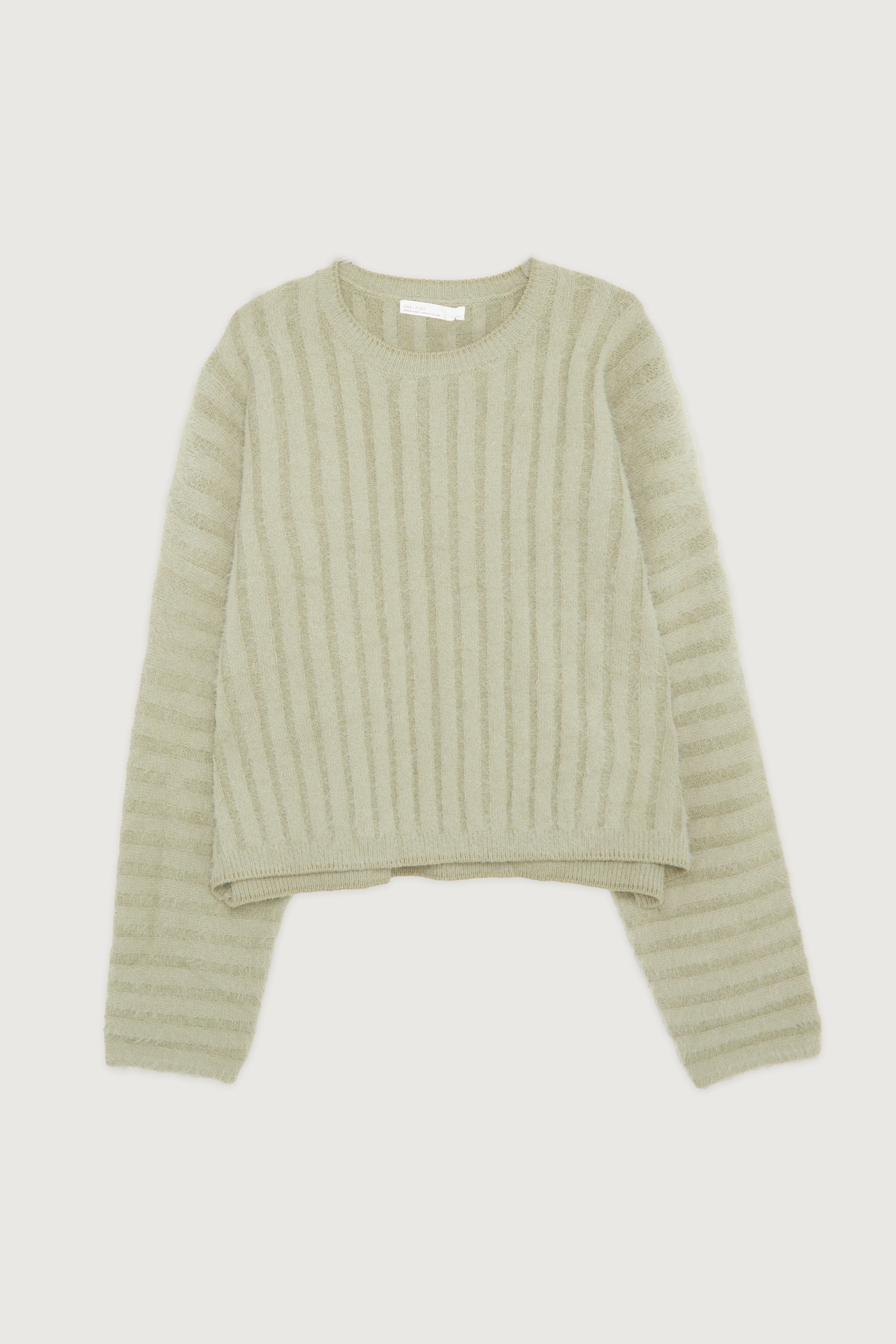 FUZZY RIBBED SWEATER Choice For Sale