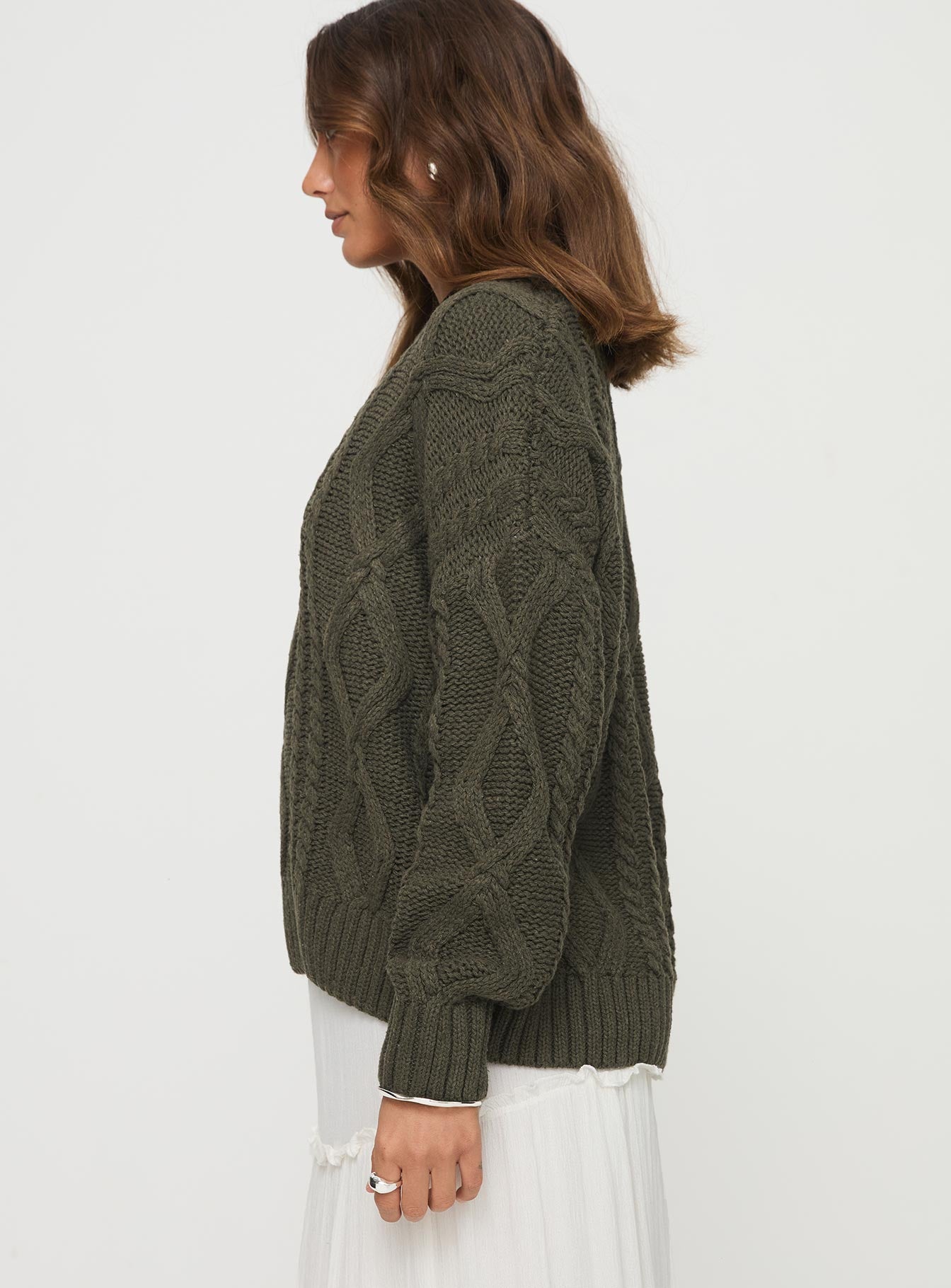 Anaya Oversized Sweater Olive Geniue Stockist Cheap Online