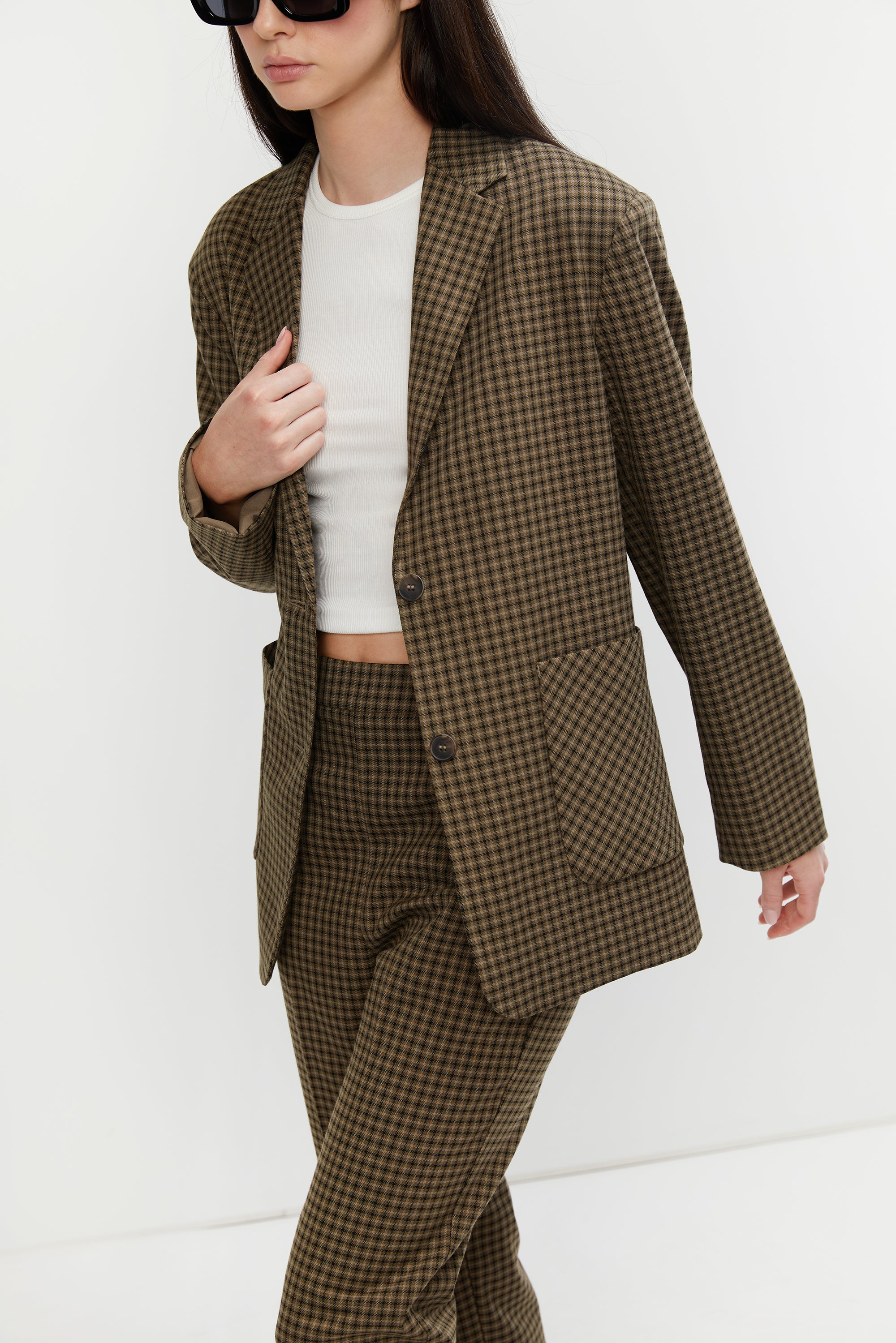 OVERSIZED PLAID BLAZER Sale Cheap Pice