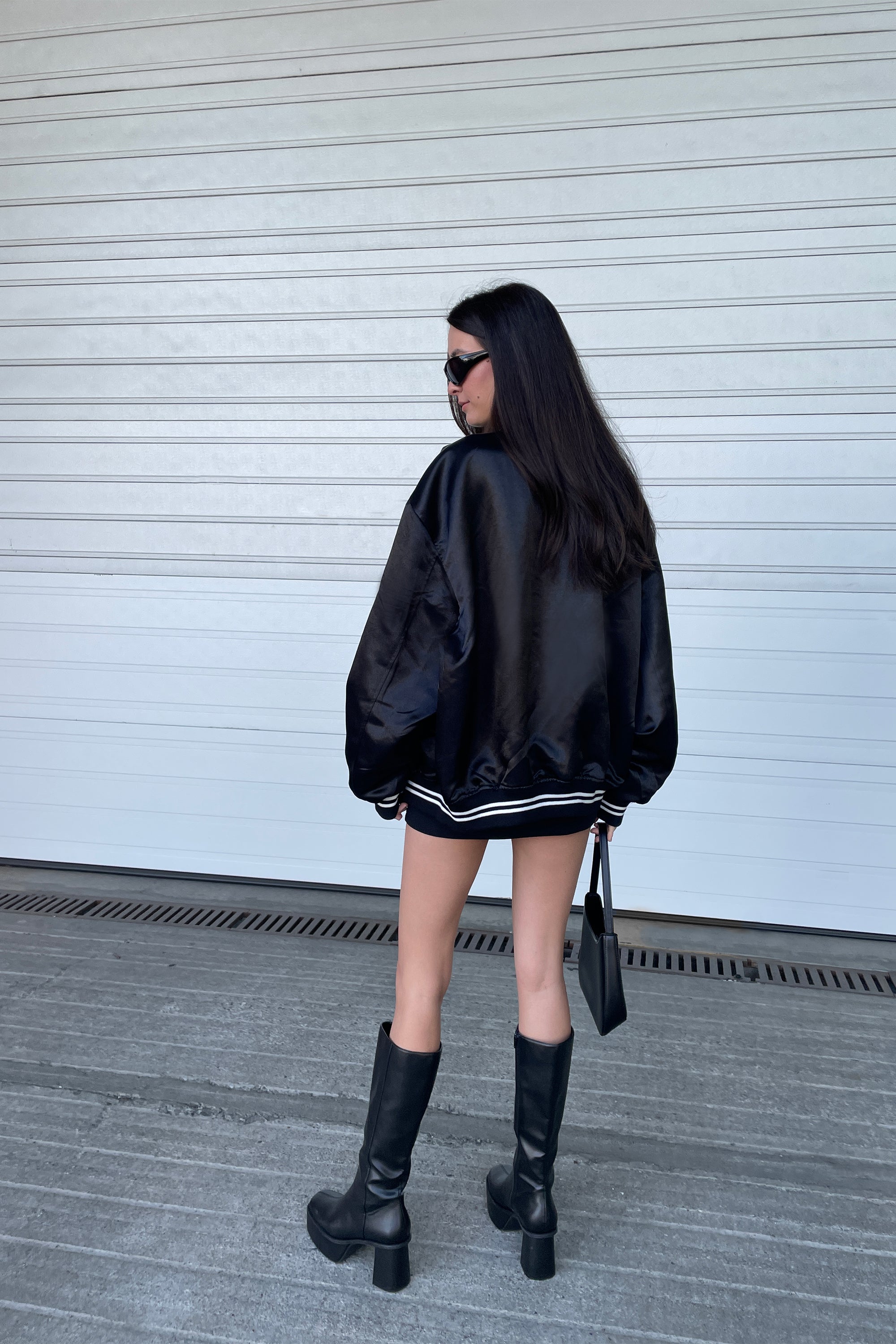 SATIN BOMBER JACKET Free Shipping Official