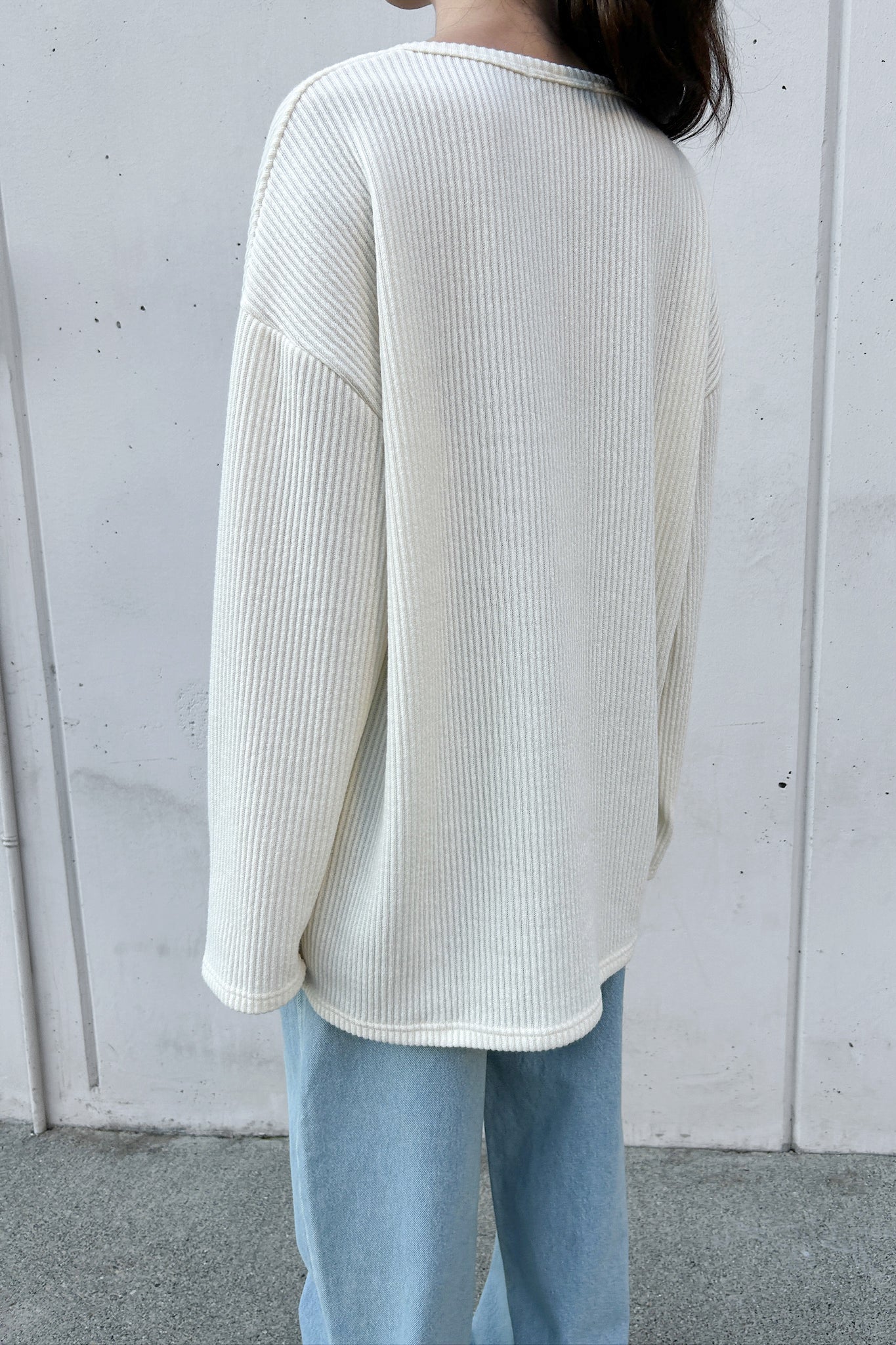 OVERSIZED RIBBED TOP Cheap Excellent