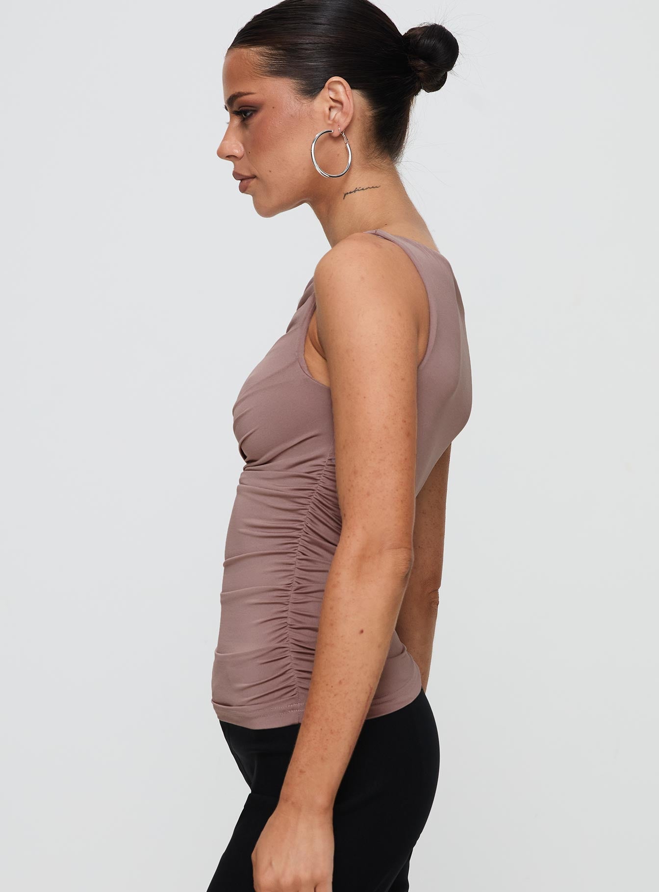 Kind To Another Ruched Top Mauve Low Cost Online