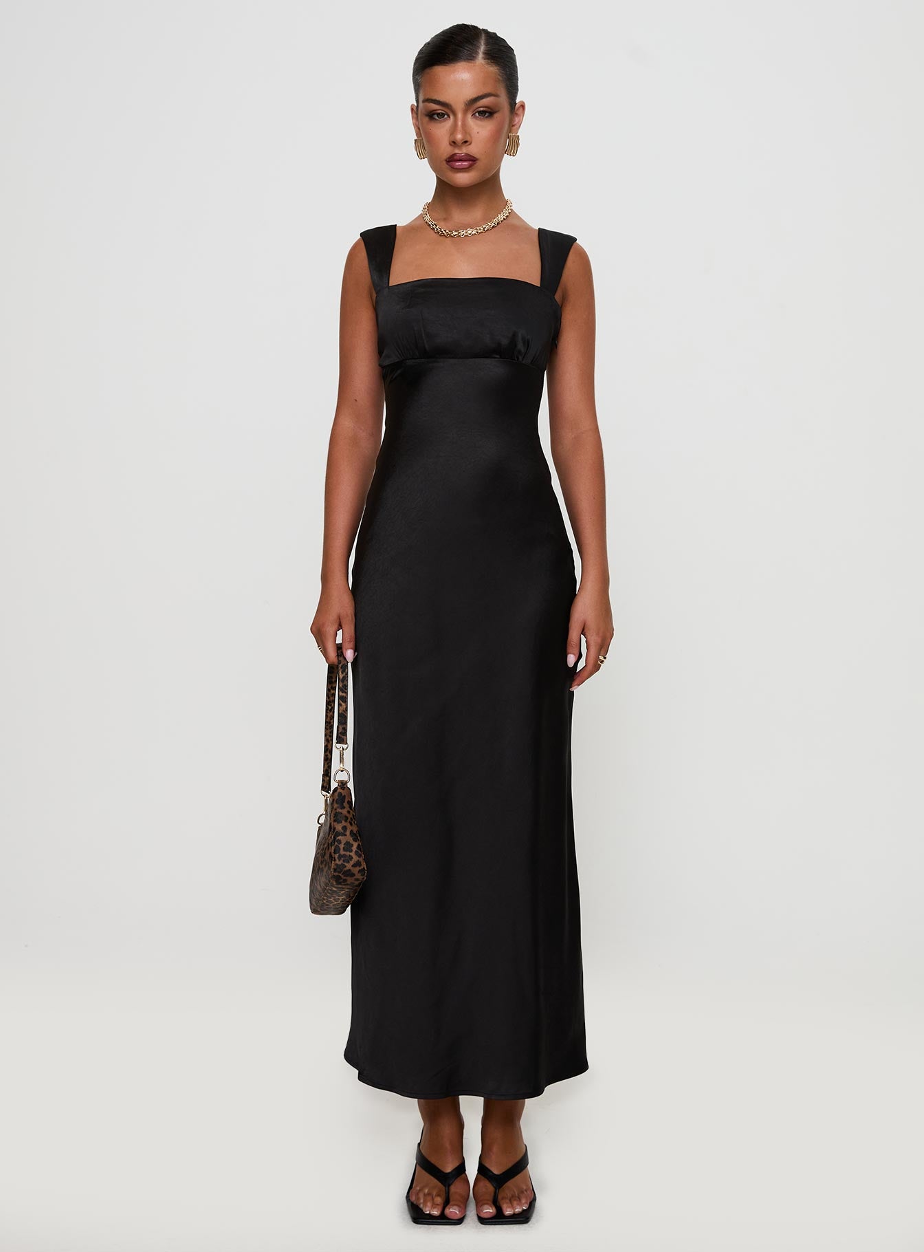 Radioactive Bias Cut Maxi Dress Black Online Shop From China