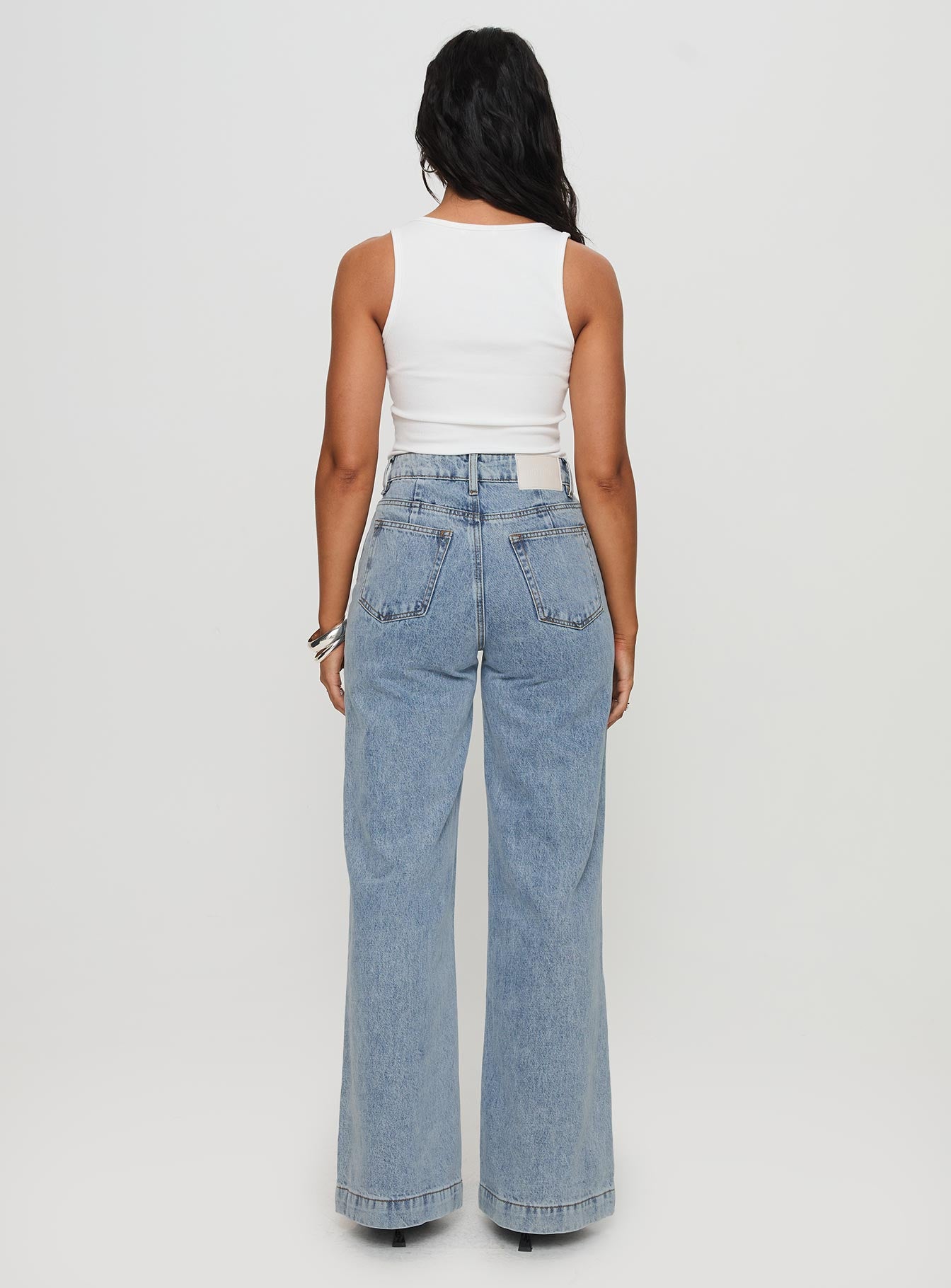 Goldie High Wide Jean Light Wash With Paypal Cheap Online