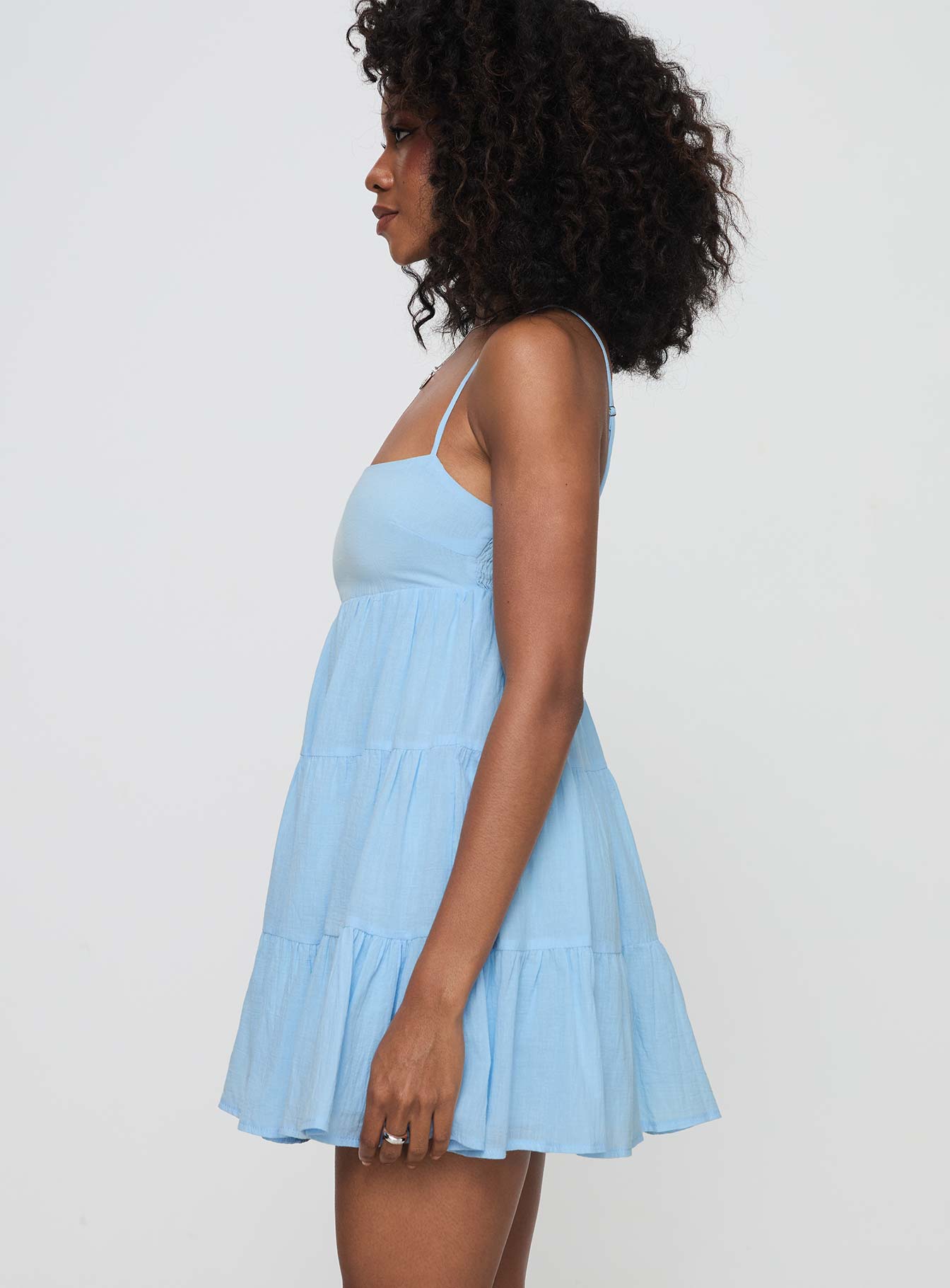 Palatial Mini Dress Light Blue For Sale For Sale
