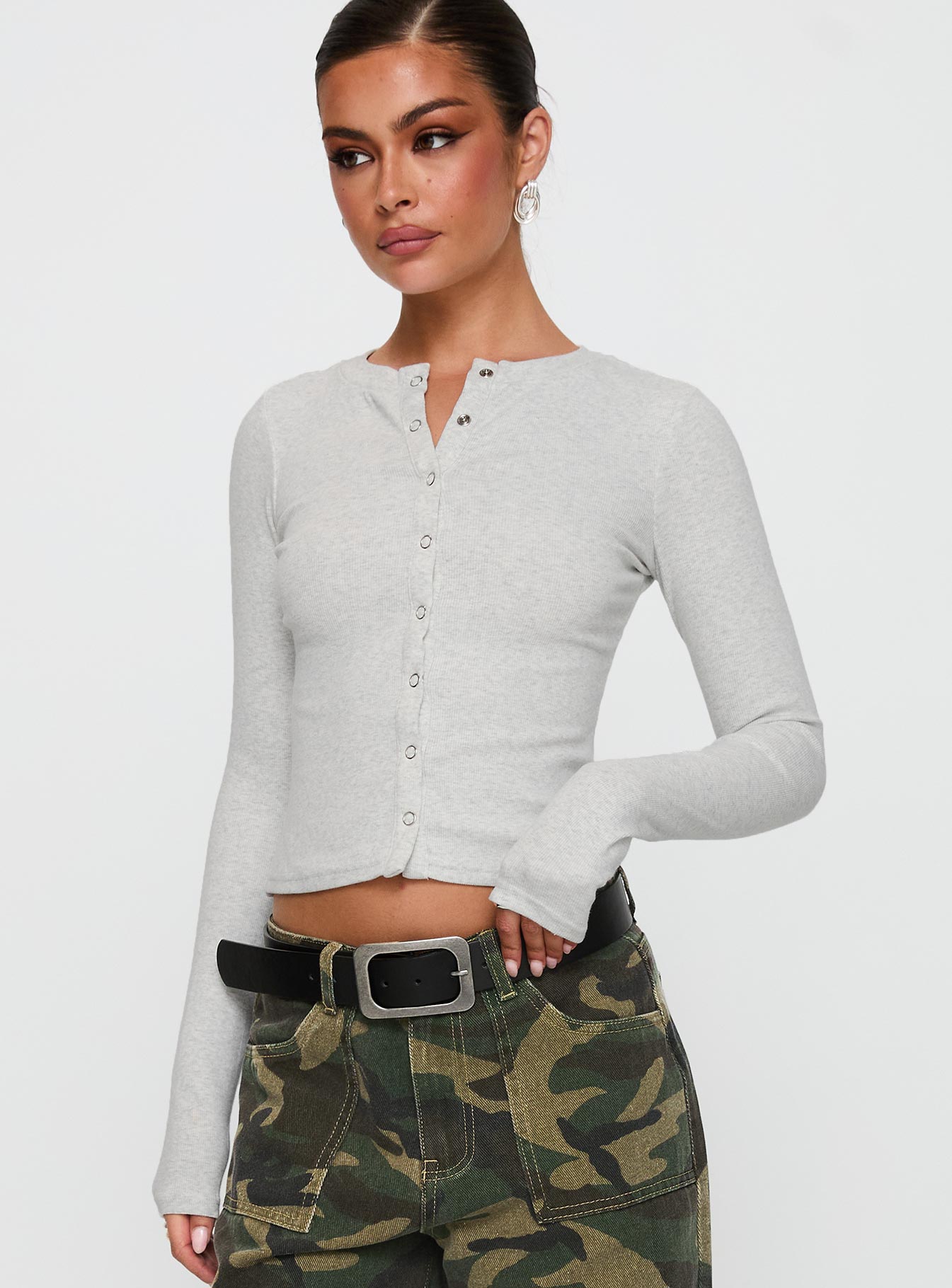 Sandra Dee Knit Top Grey Marle Cheap Sale Online