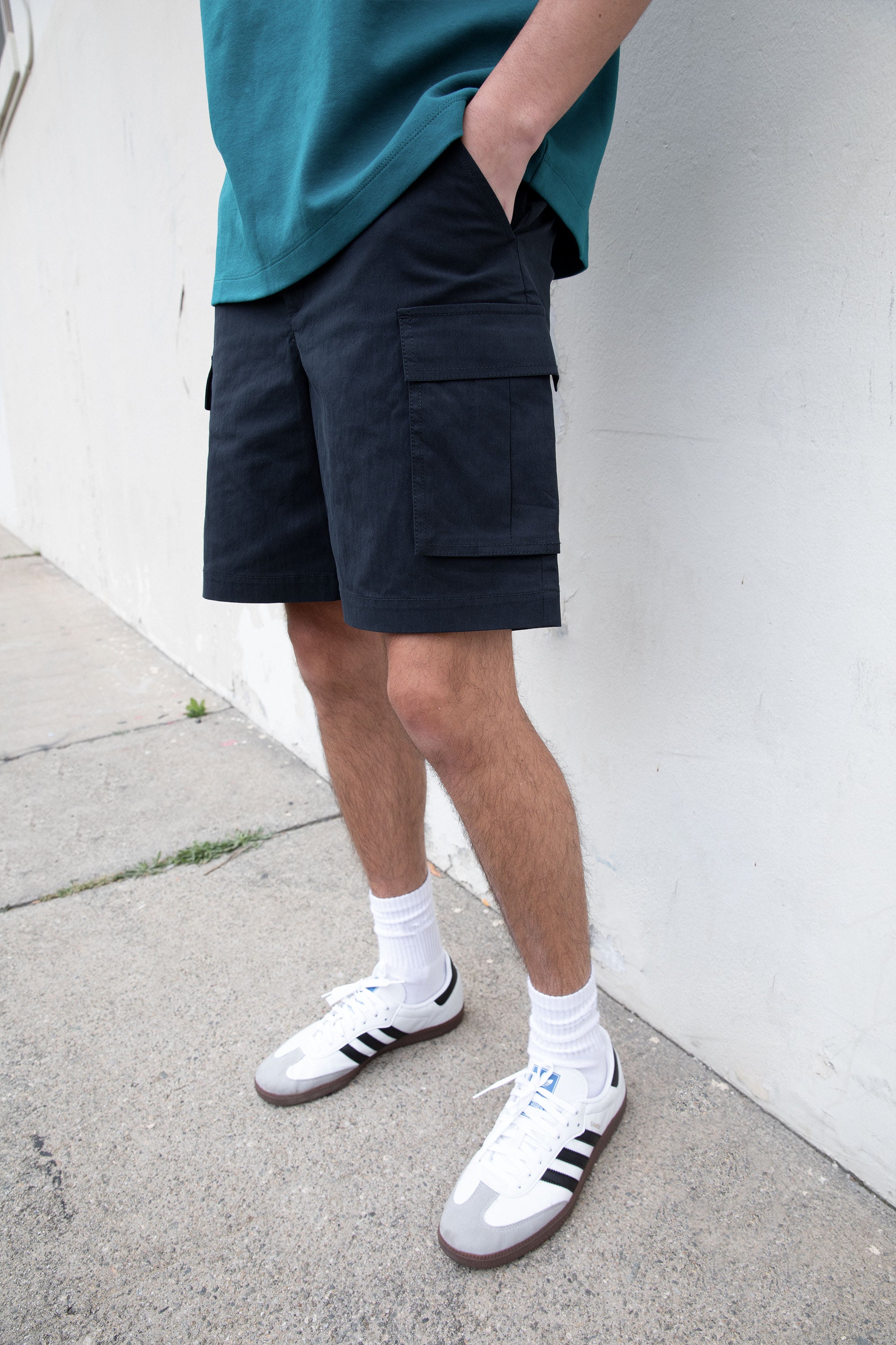 COTTON NYLON CARGO SHORT With Credit Card Online